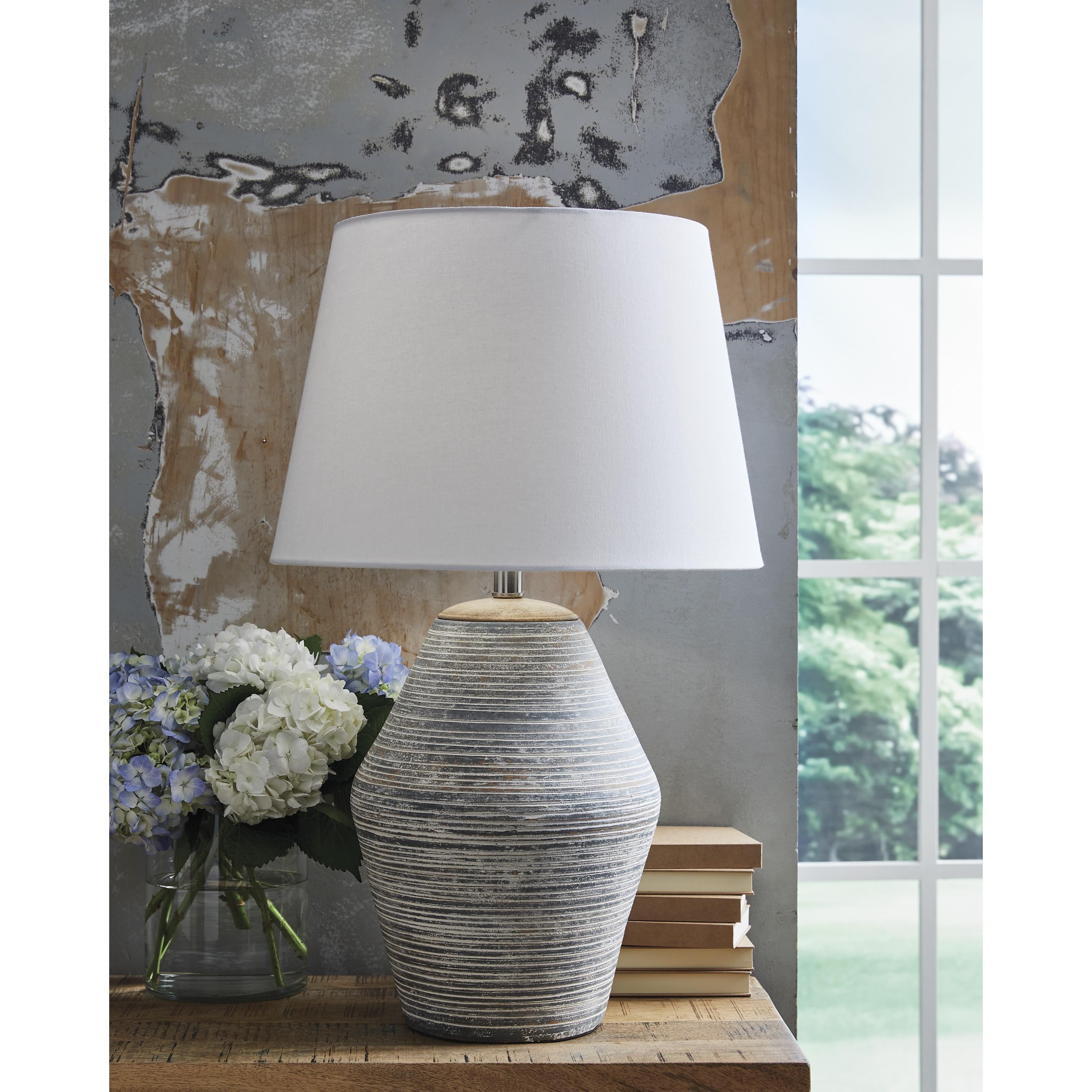 Signature Design by Ashley Lawrock L100834 Terracotta Table Lamp IMAGE 2