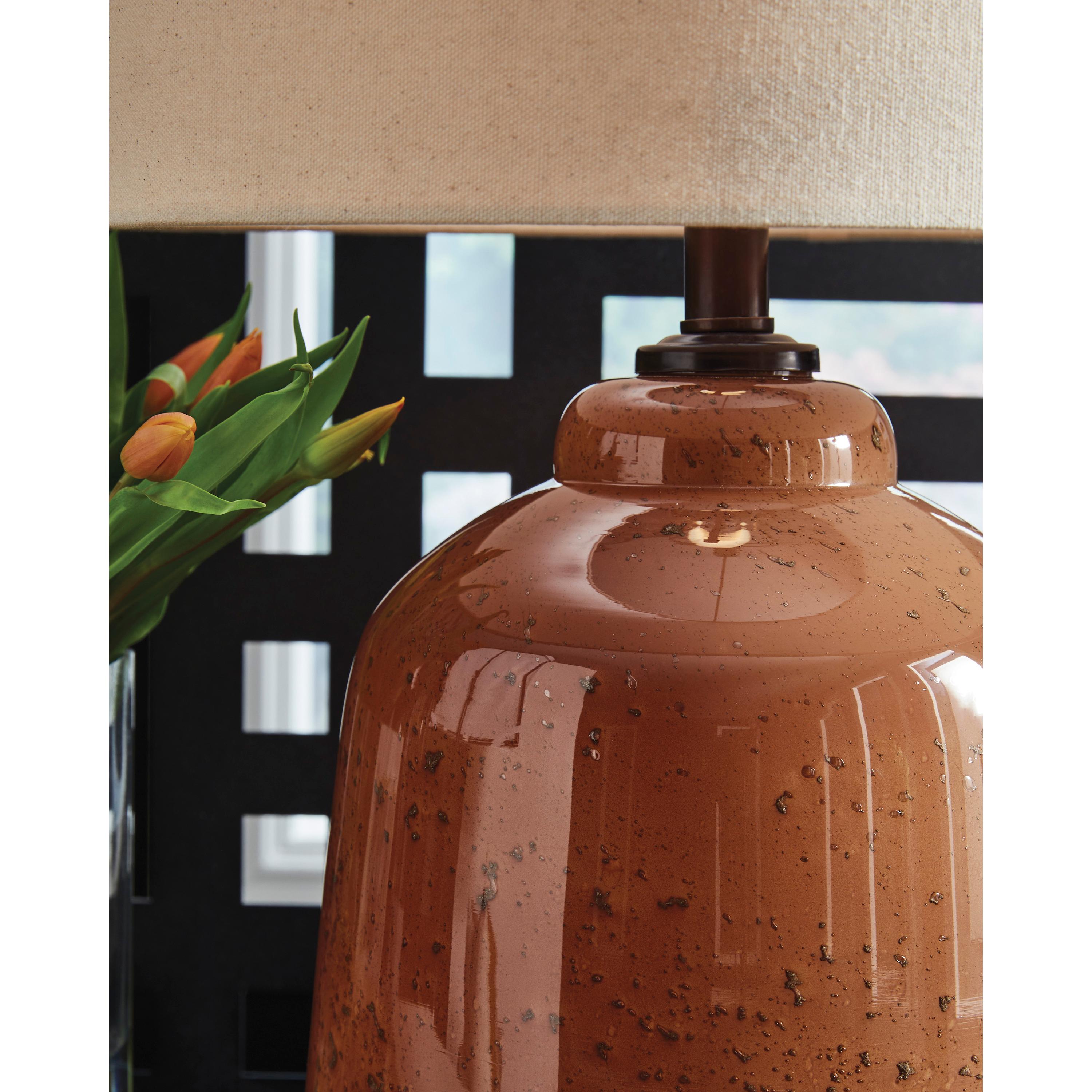 Signature Design by Ashley Aaleahya L430904 Glass Table Lamp IMAGE 3