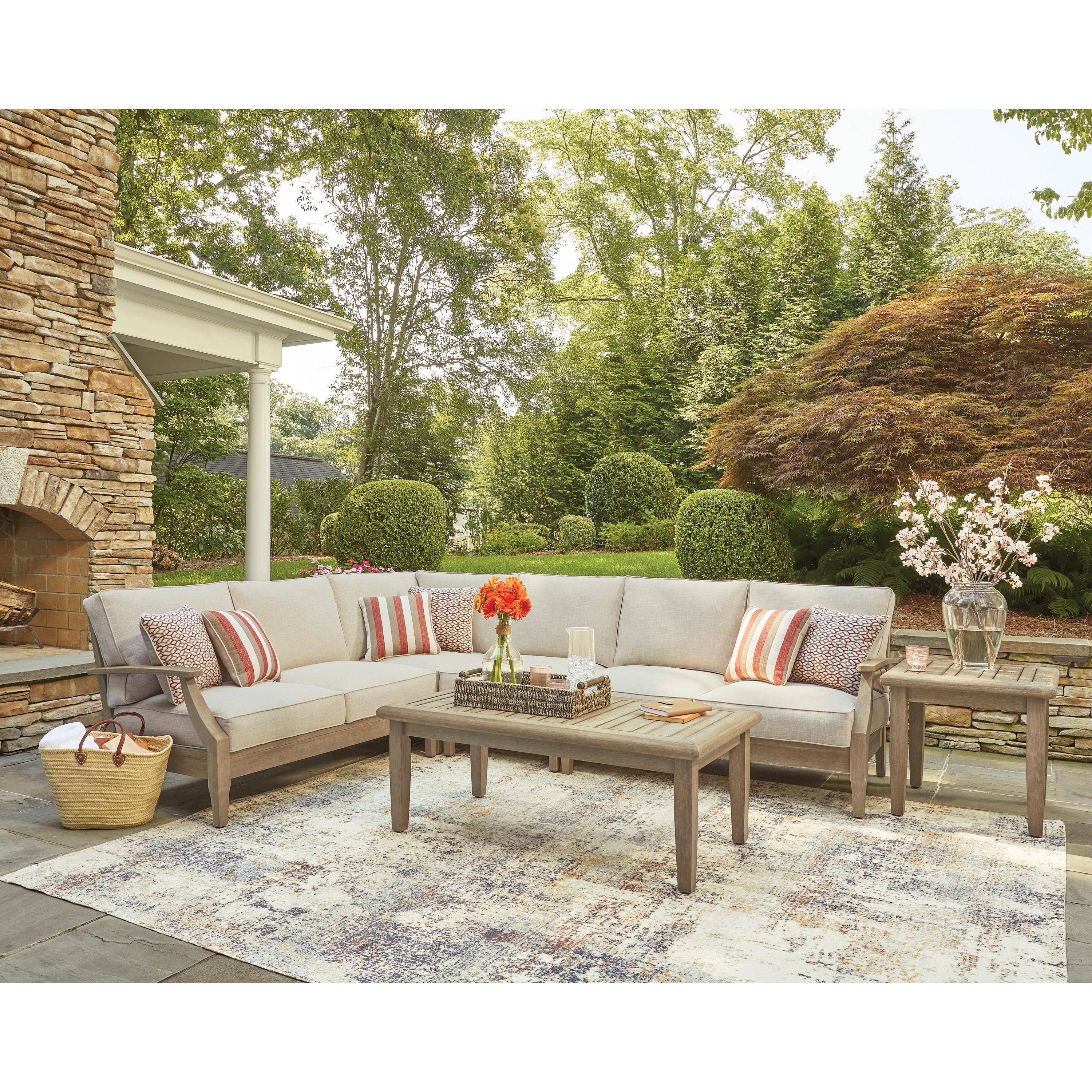 Signature Design by Ashley Clare View P801P11 4 pc Outdoor Sectional IMAGE 6