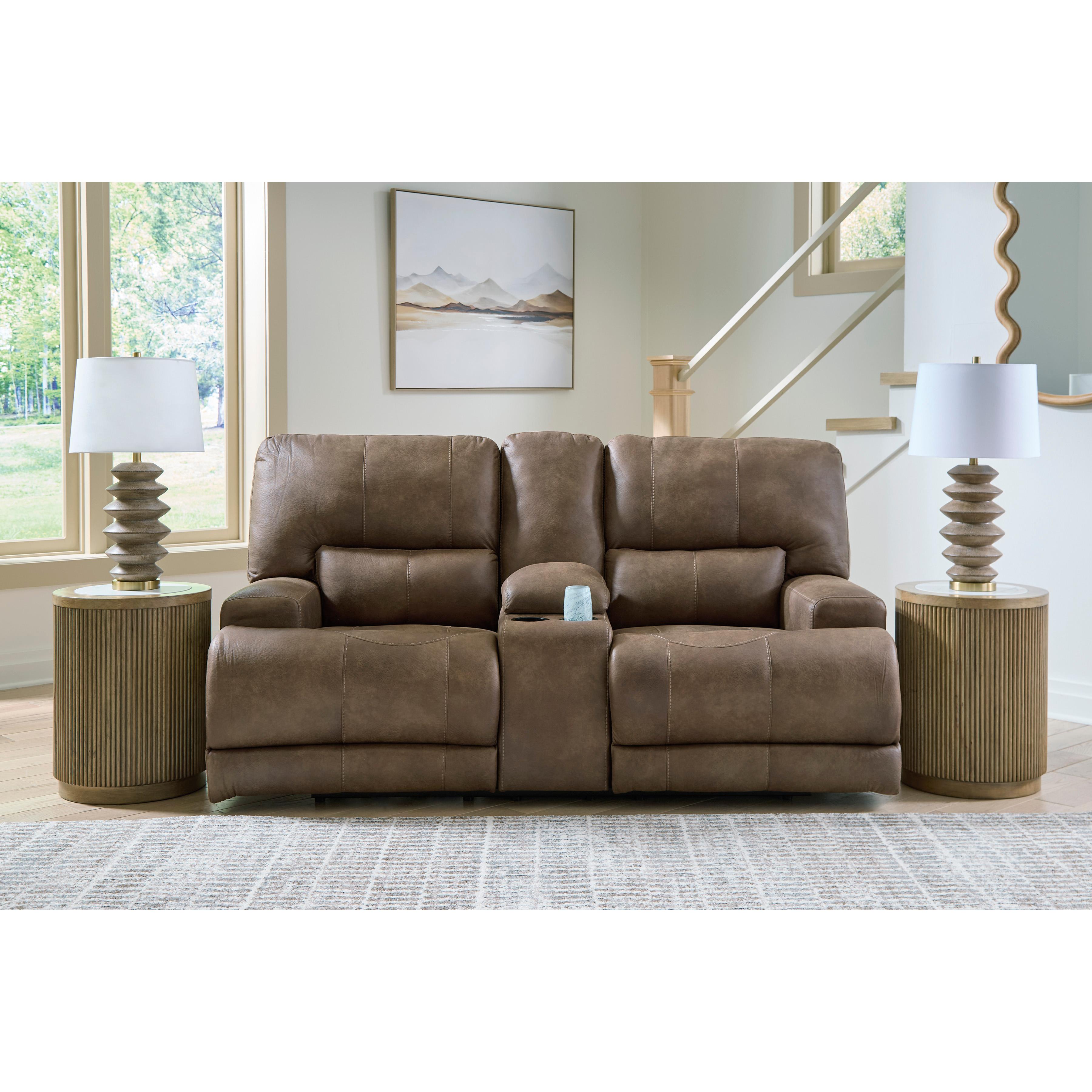 Signature Design by Ashley Beckley Place PC9180218 Power Reclining Loveseat with Console and Adjustable Headrest IMAGE 5