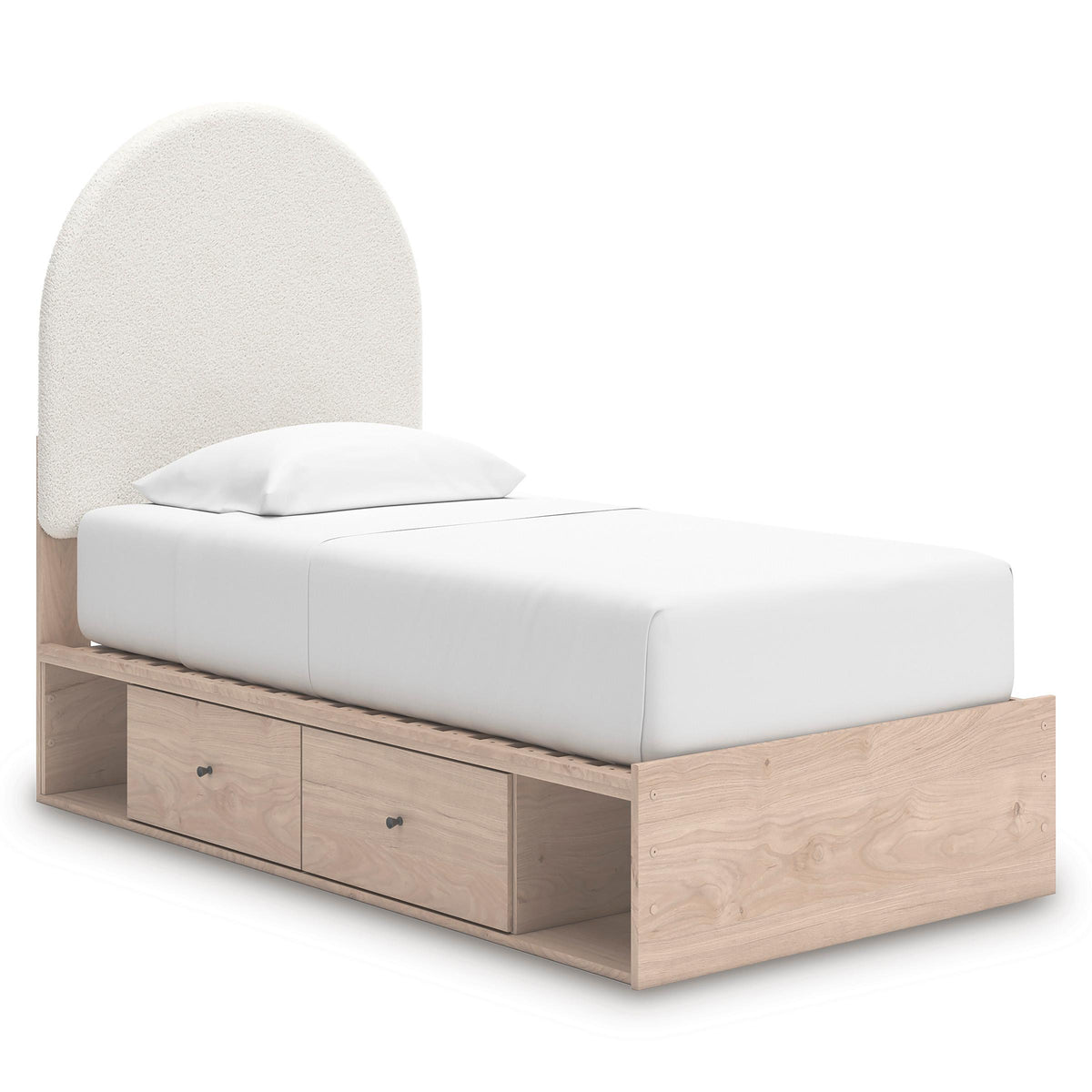 Signature Design by Ashley Arloster PCB1566B4 Twin Upholstered Panel Bed with Storage IMAGE 1