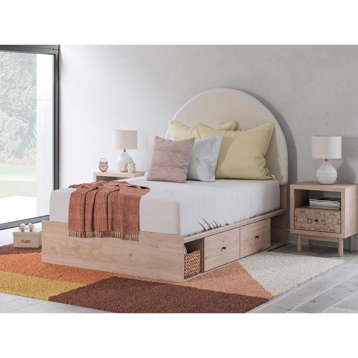 Signature Design by Ashley Arloster PCB1566B5 Full Upholstered Panel Bed with Storage IMAGE 8