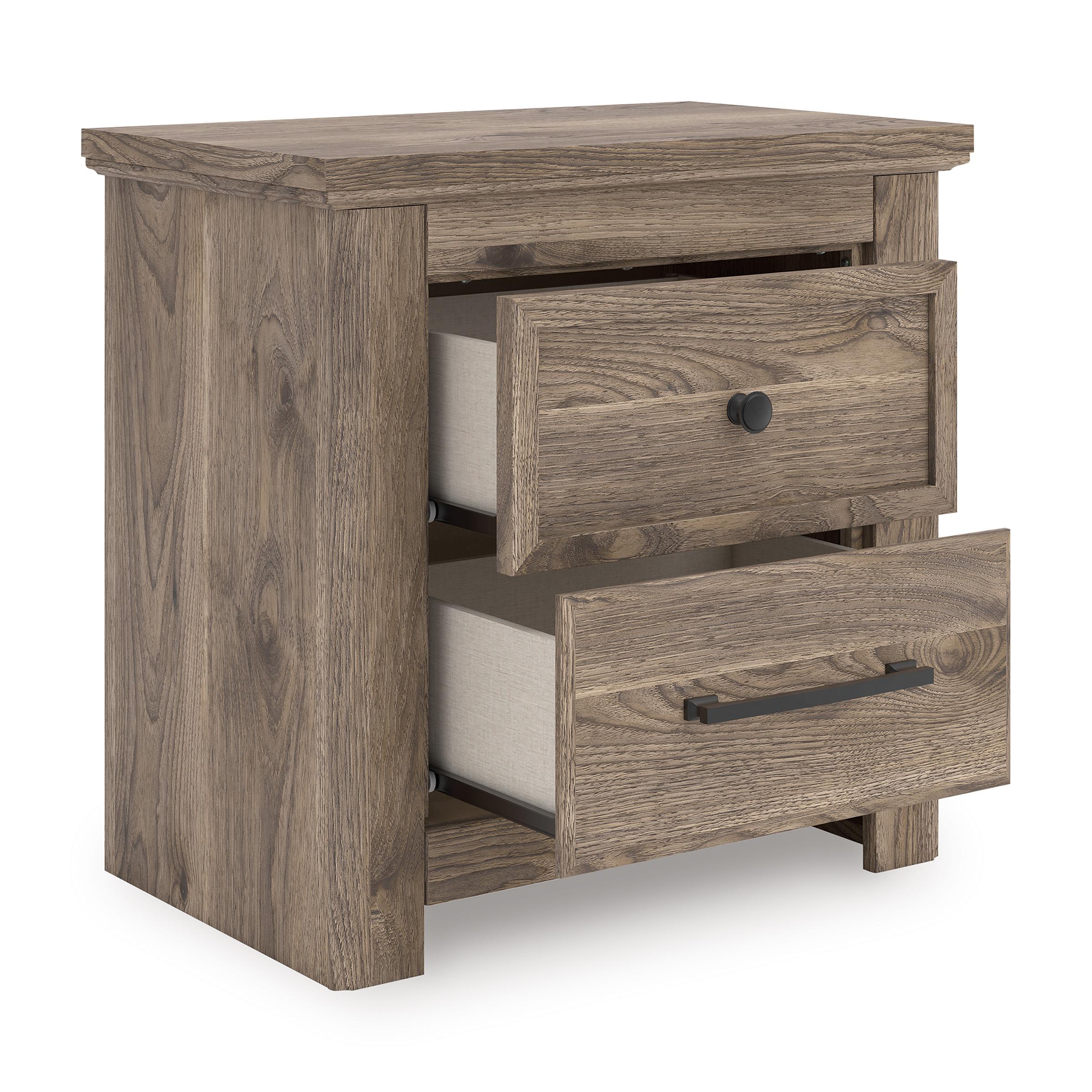 Signature Design by Ashley Rusticott PCB2260-92 Two Drawer Night Stand IMAGE 2