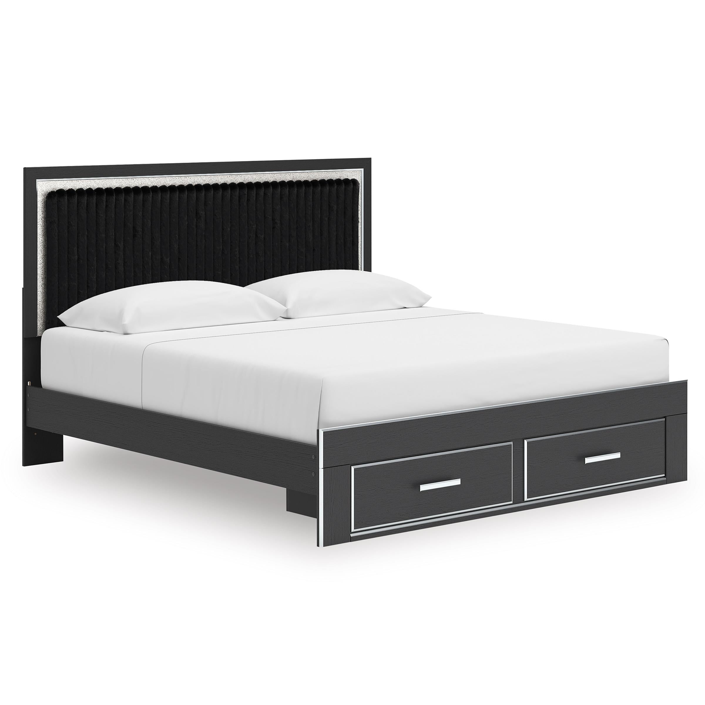 Signature Design by Ashley Zuraleus PCB3380B11 King Upholstered Panel Storage Bed IMAGE 1