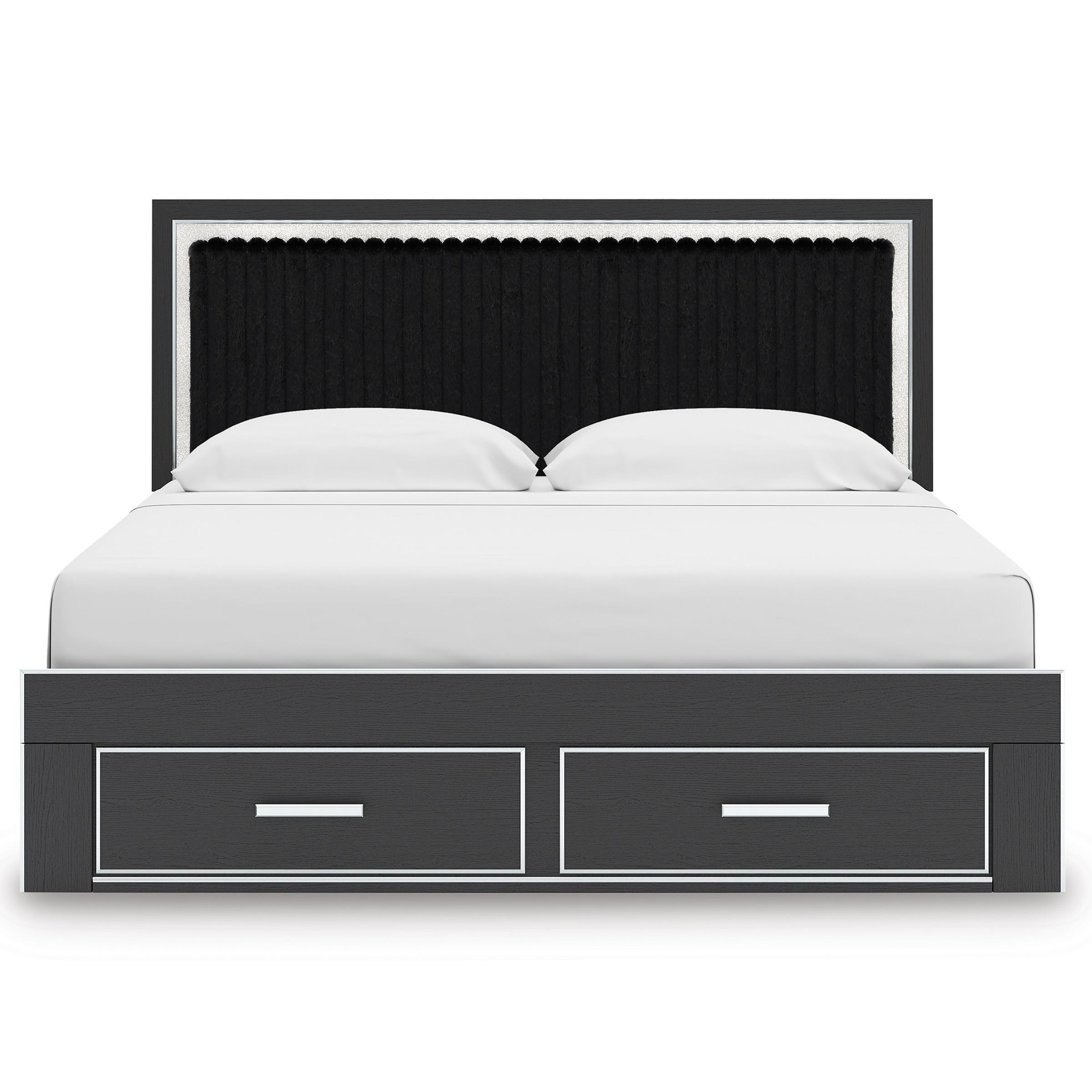 Signature Design by Ashley Zuraleus PCB3380B11 King Upholstered Panel Storage Bed IMAGE 3