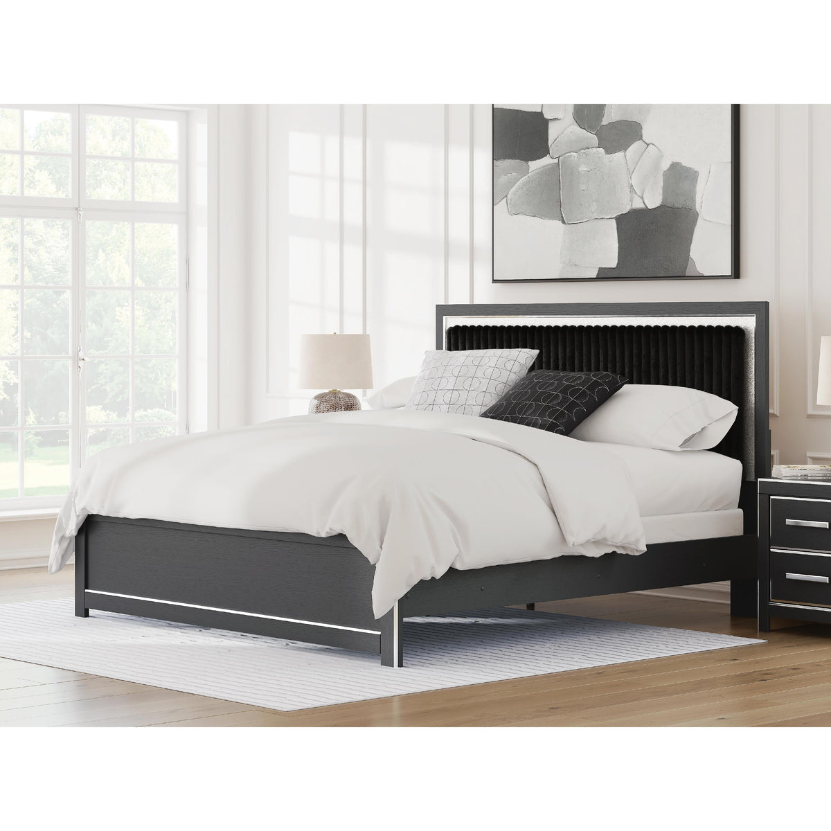 Signature Design by Ashley Zuraleus PCB3380B12 King Upholstered Panel Bed IMAGE 2