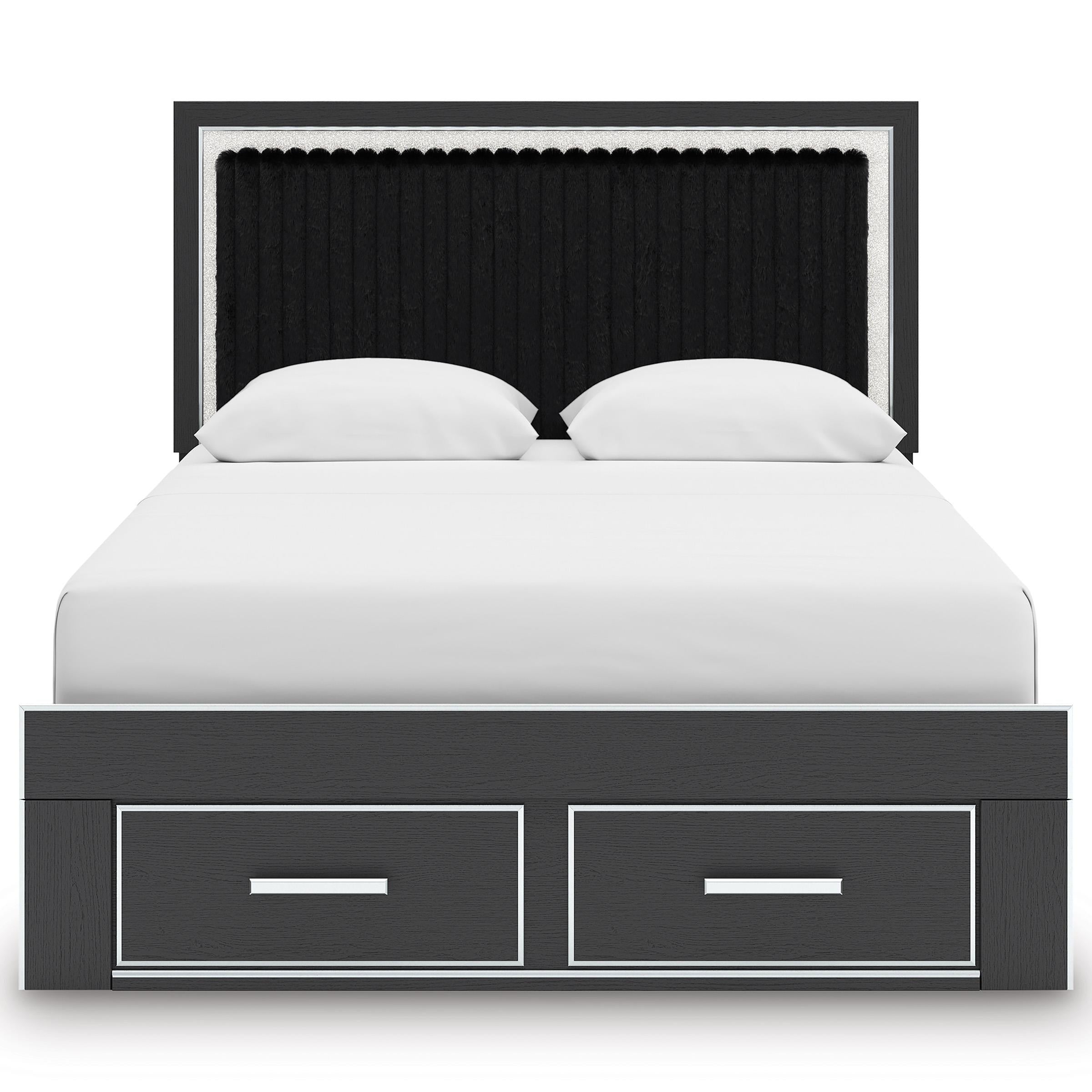Signature Design by Ashley Zuraleus PCB3380B4 Queen Upholstered Panel Storage Bed IMAGE 3