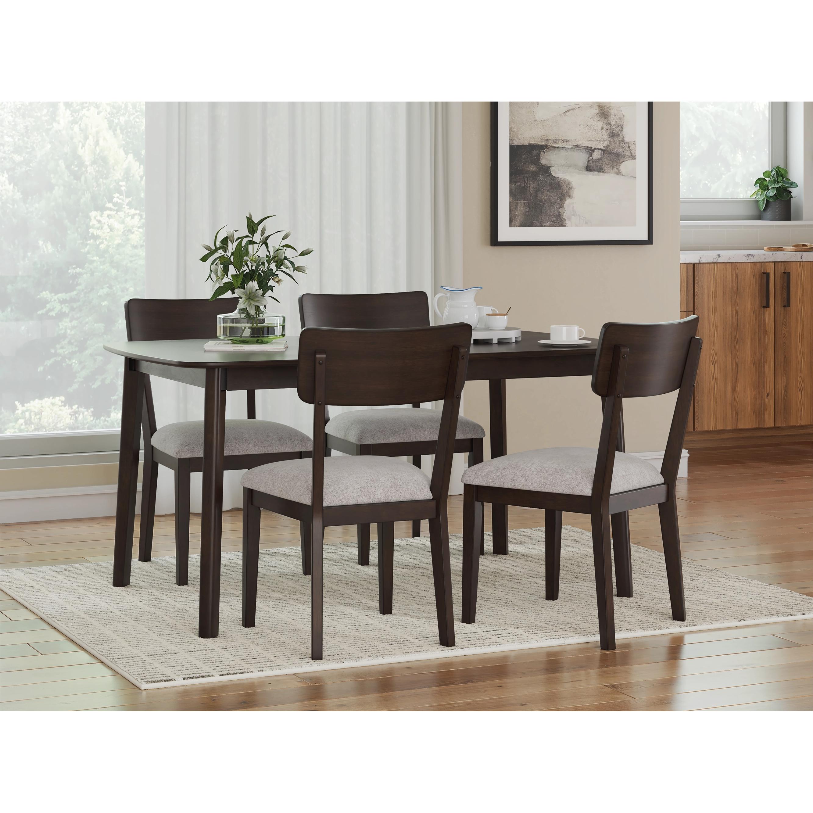 Signature Design by Ashley Mallenette PCD607-225 Dining Room Table Set IMAGE 2