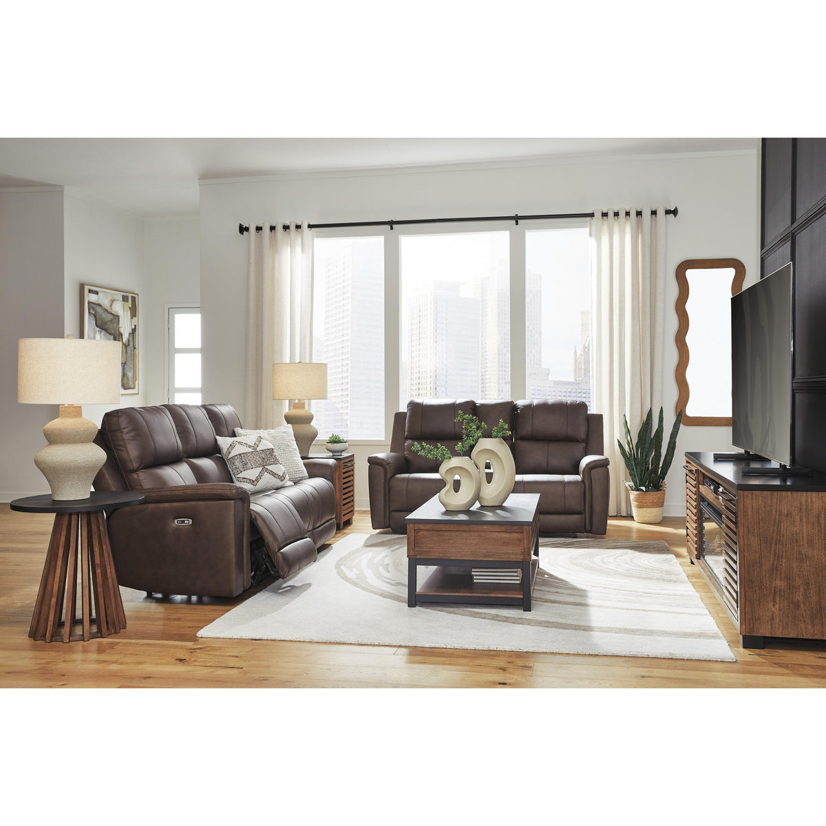 Signature Design by Ashley Bleckley PCU1200118 Power Reclining Loveseat with Console and Adjustable Headrest IMAGE 11