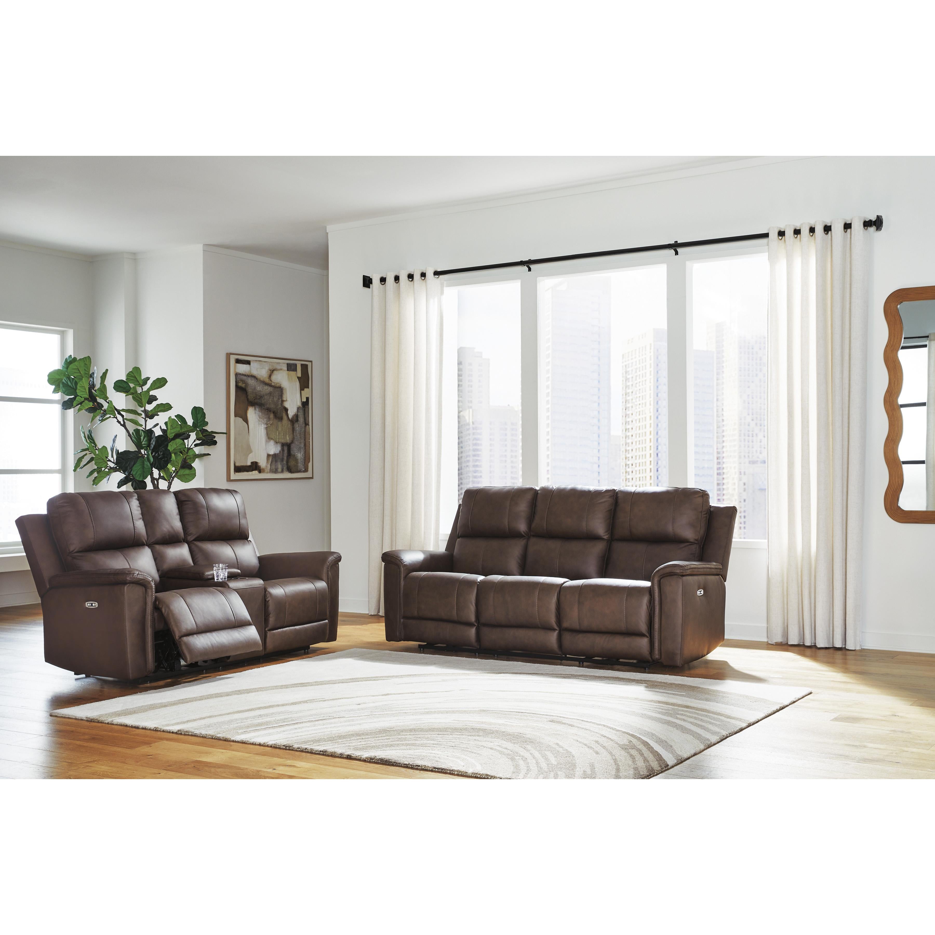 Signature Design by Ashley Bleckley PCU1200118 Power Reclining Loveseat with Console and Adjustable Headrest IMAGE 8