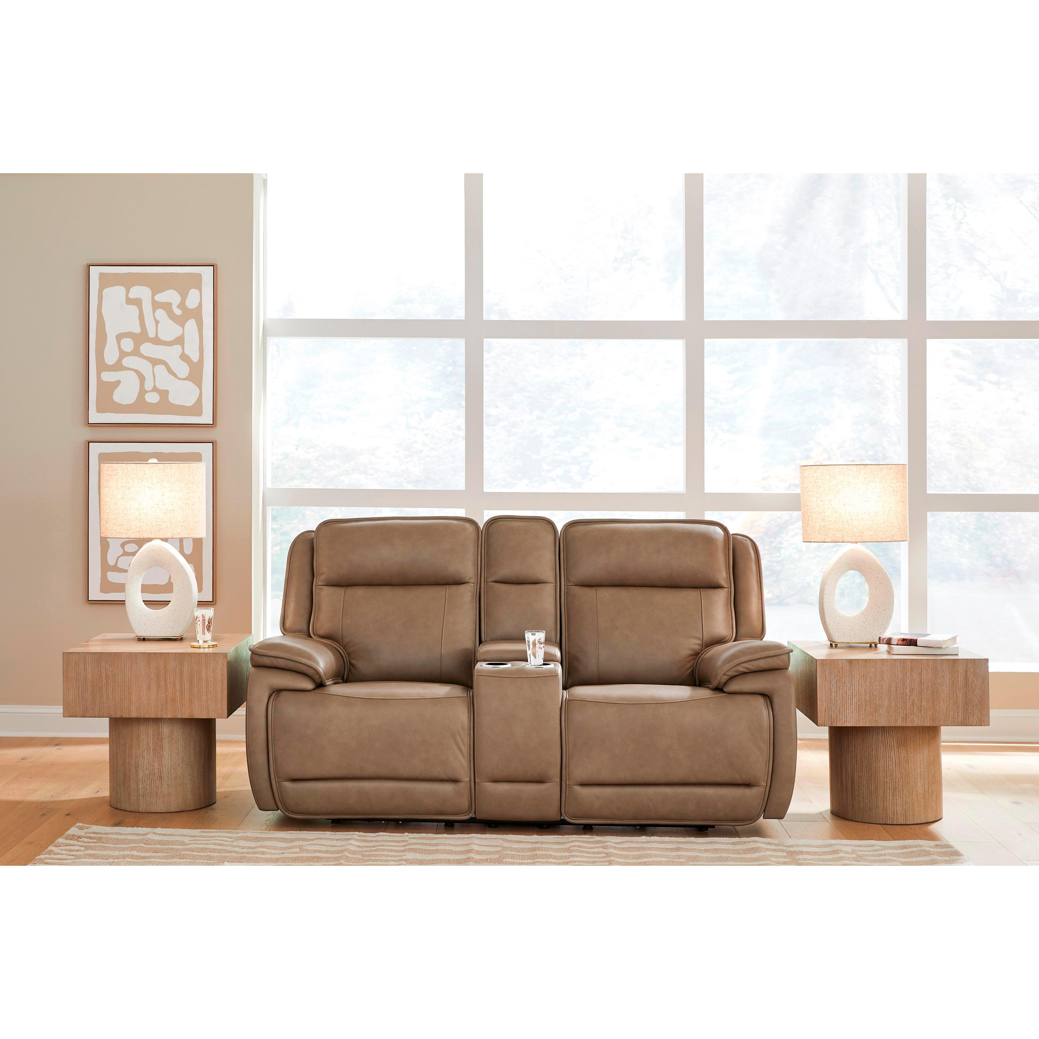 Signature Design by Ashley Glencroft PCU1240018 Power Reclining Loveseat with Console and Adjustable Headrest IMAGE 5
