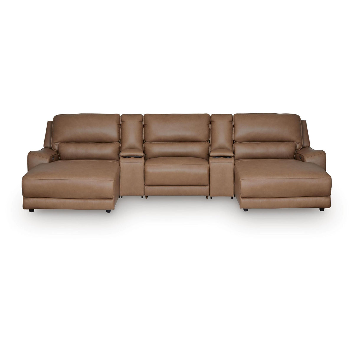 Signature Design by Ashley DeepWakes PCU62606S41 5 pc Reclining Sectional with Double Chaise and Storage Consoles IMAGE 1