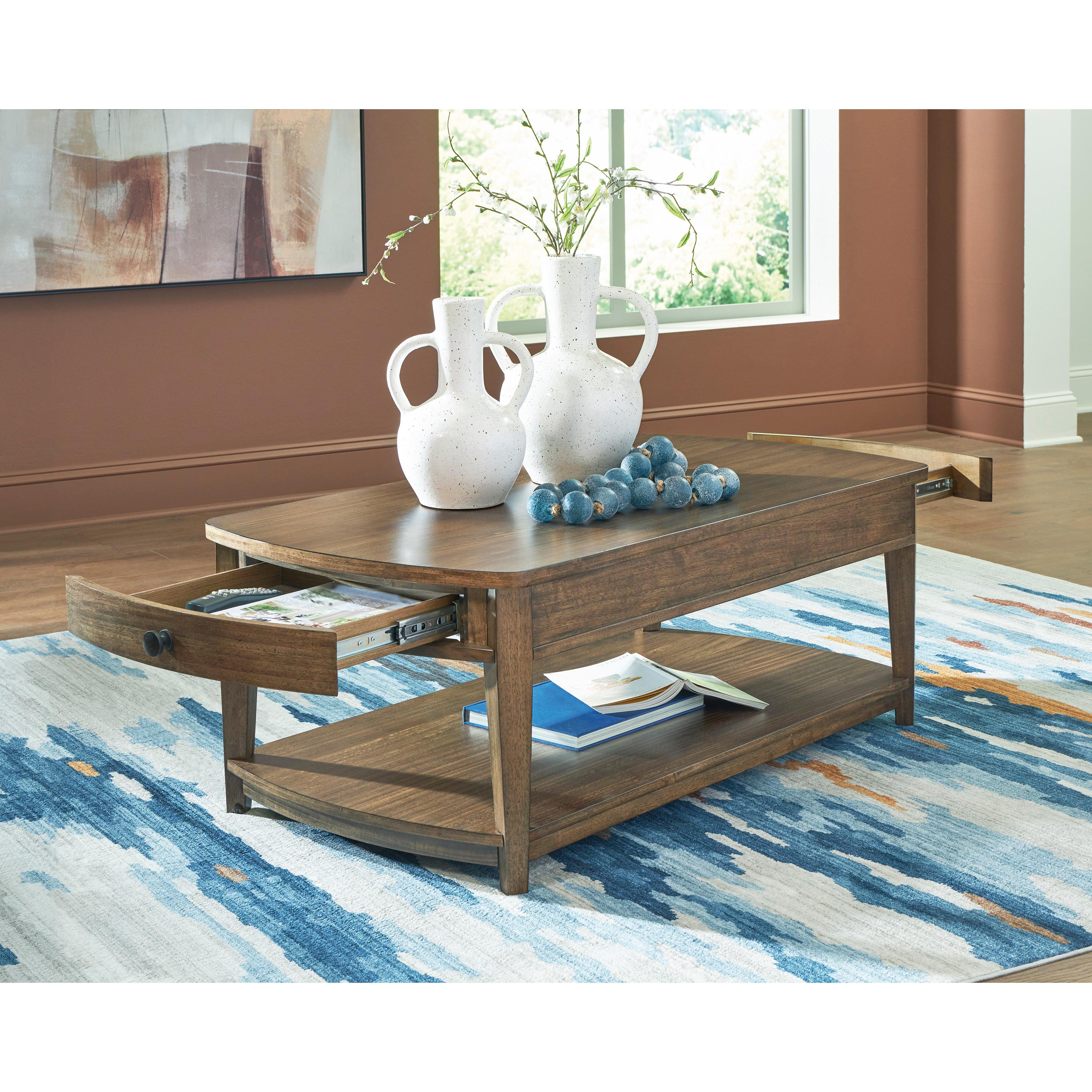 Signature Design by Ashley Burkbyer T513-1 Rectangular Cocktail Table IMAGE 6