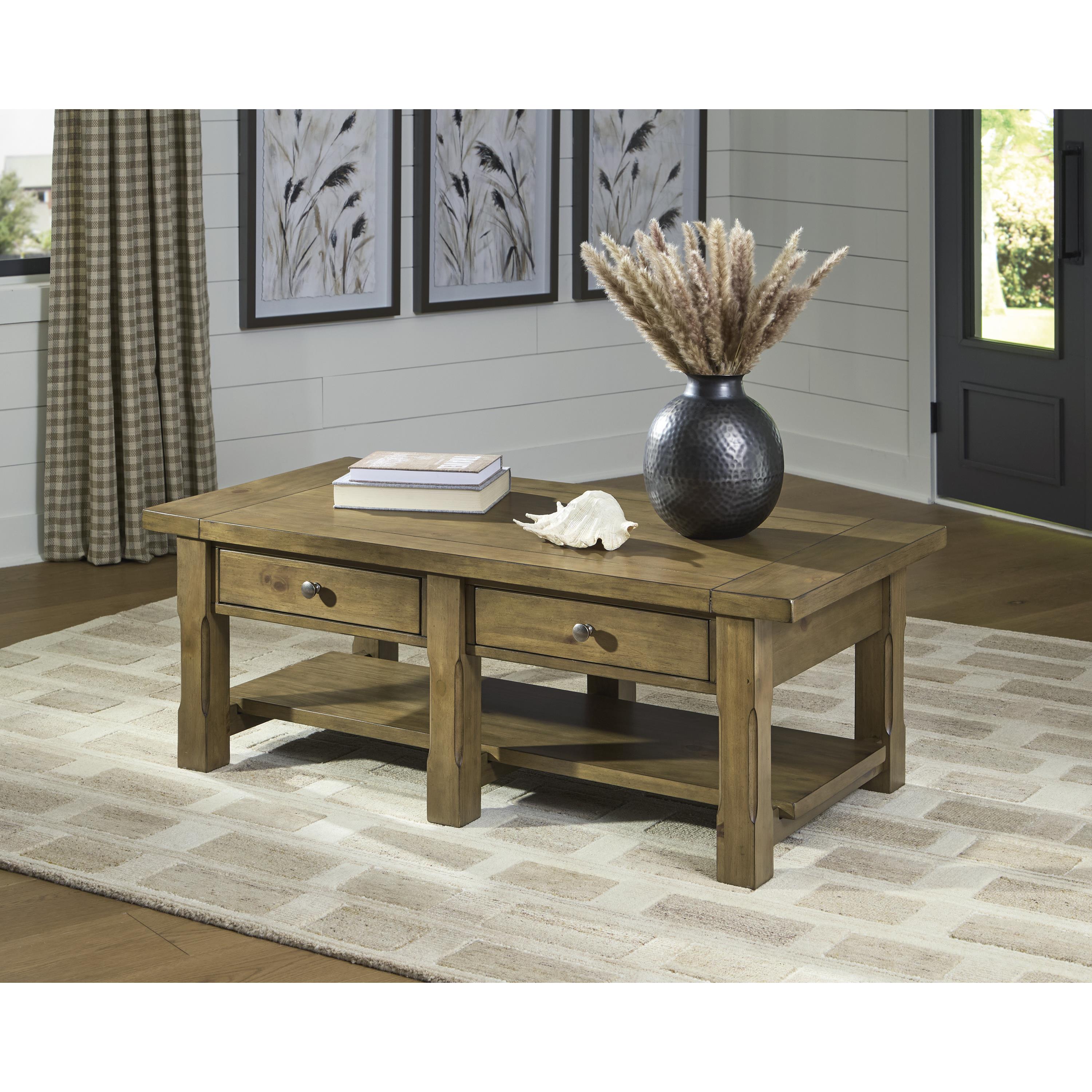 Signature Design by Ashley Vandenmore T539-1 Rectangular Cocktail Table IMAGE 5