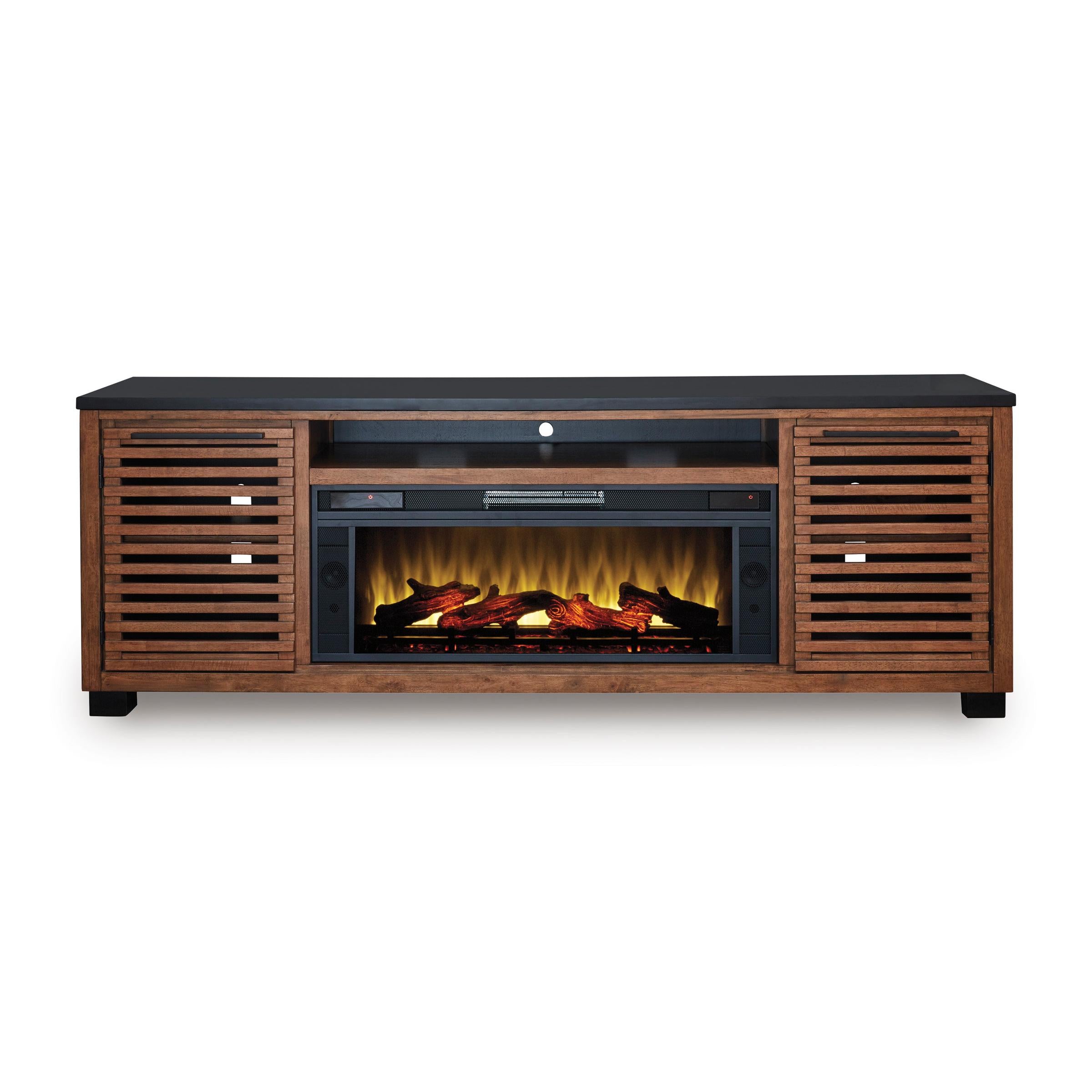 Signature Design by Ashley Kallari W737W1 84" TV Stand with Electric Fireplace IMAGE 2