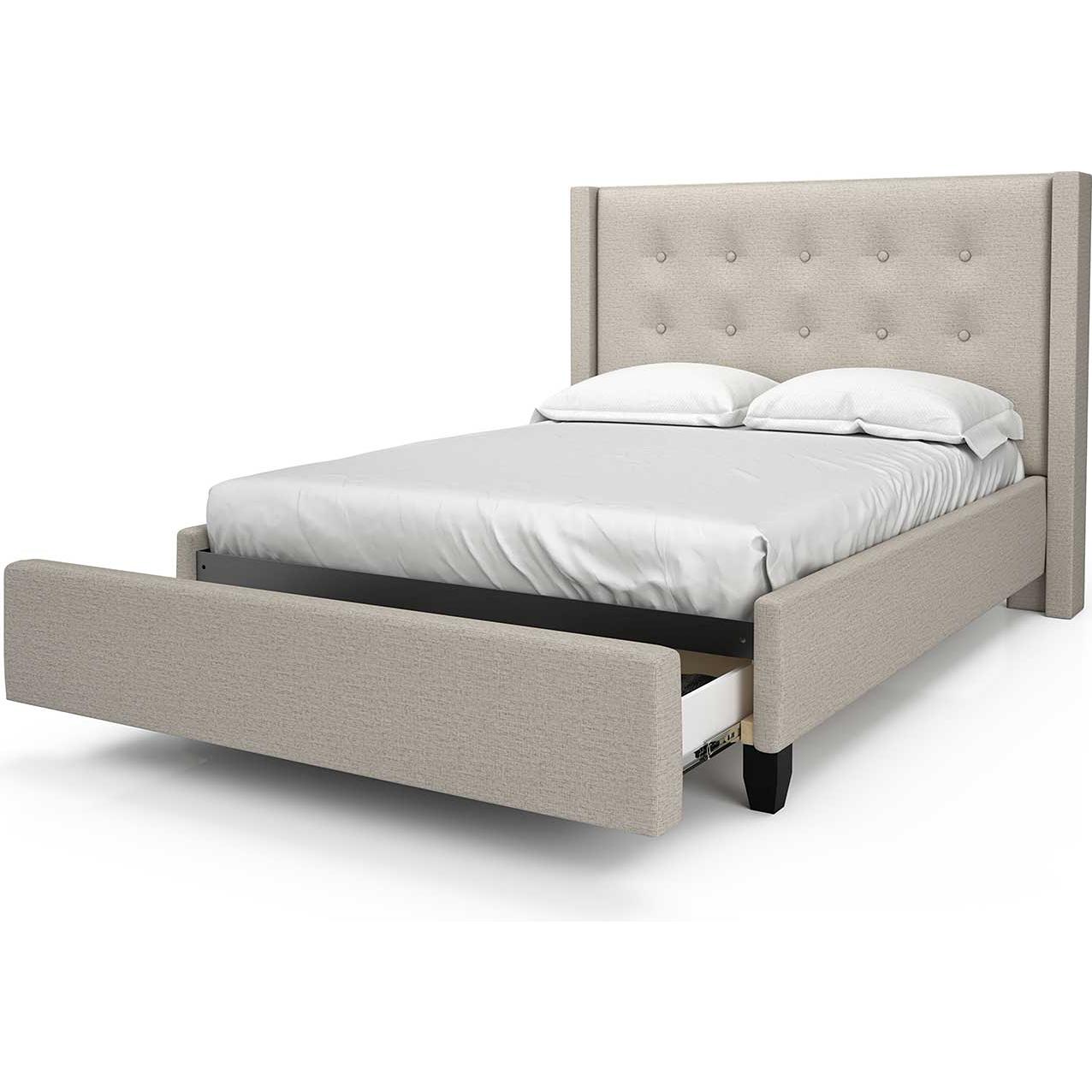 Julien Beaudoin Edwin HED60+BKPDQ Queen Upholstered Platform Bed IMAGE 1