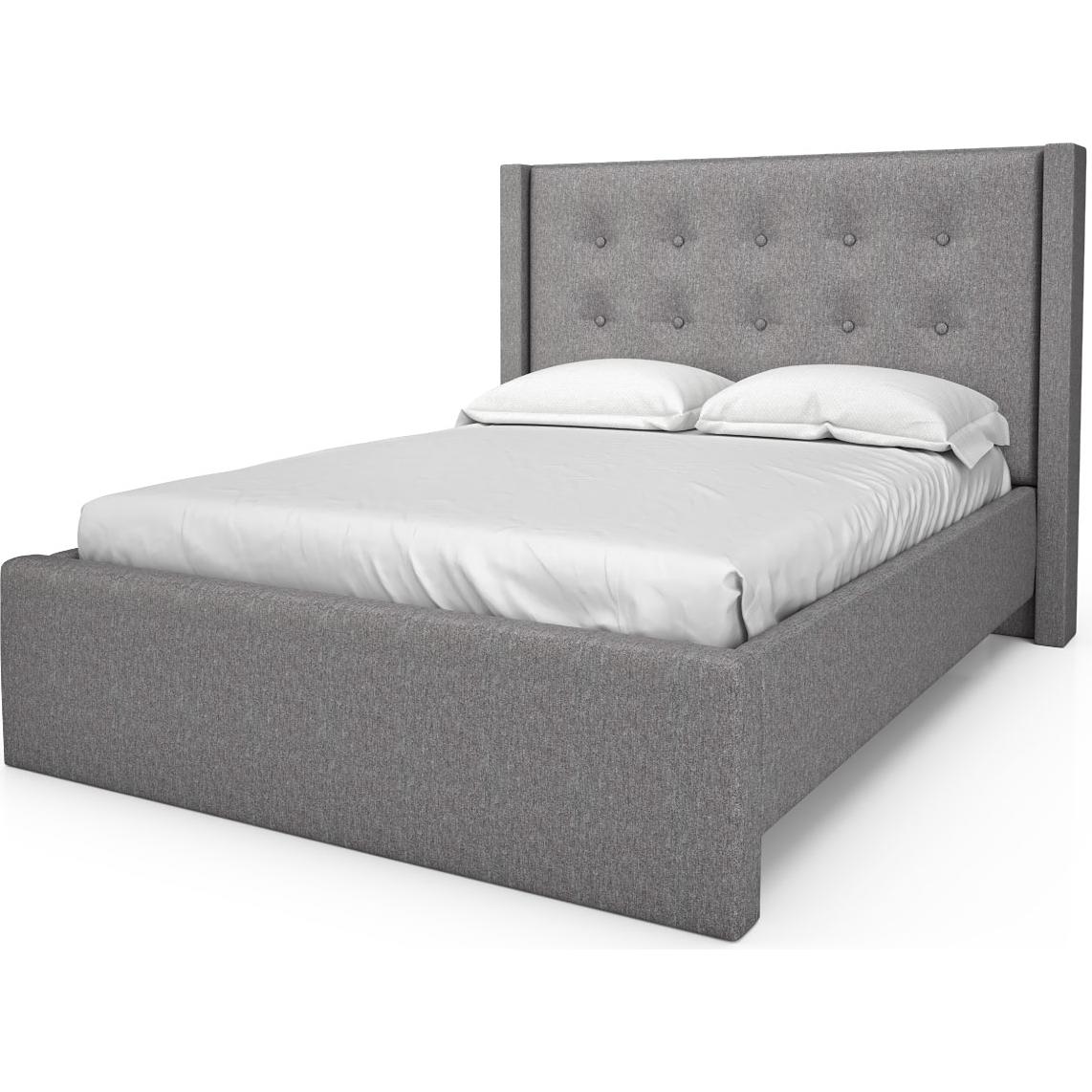 Julien Beaudoin Edwin HED78+BKBSK King Upholstered Box Spring Bed IMAGE 1