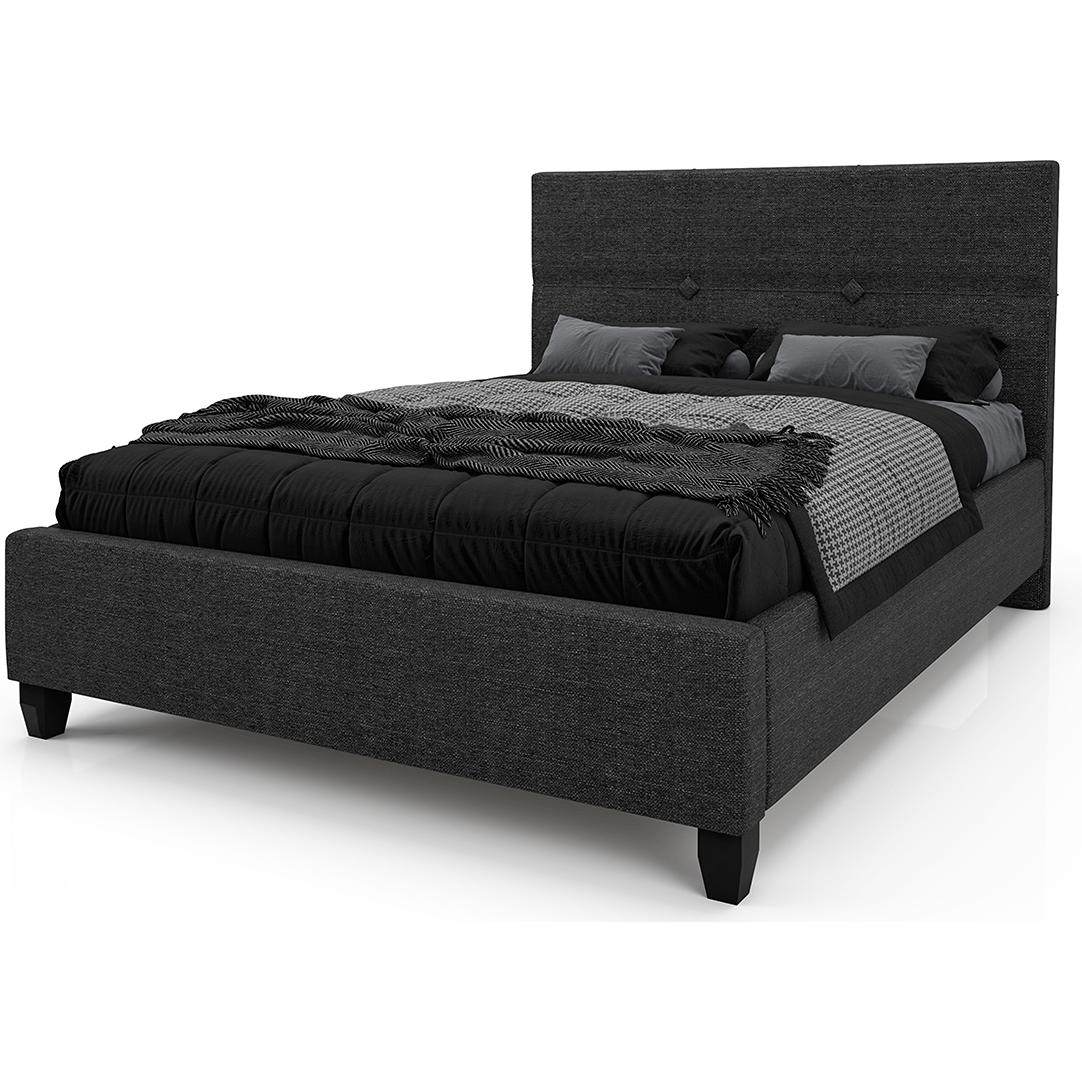 Julien Beaudoin London Twin Upholstered Platform Bed London HLO39+BKBSWT Twin Upholstered Box Spring Bed IMAGE 1