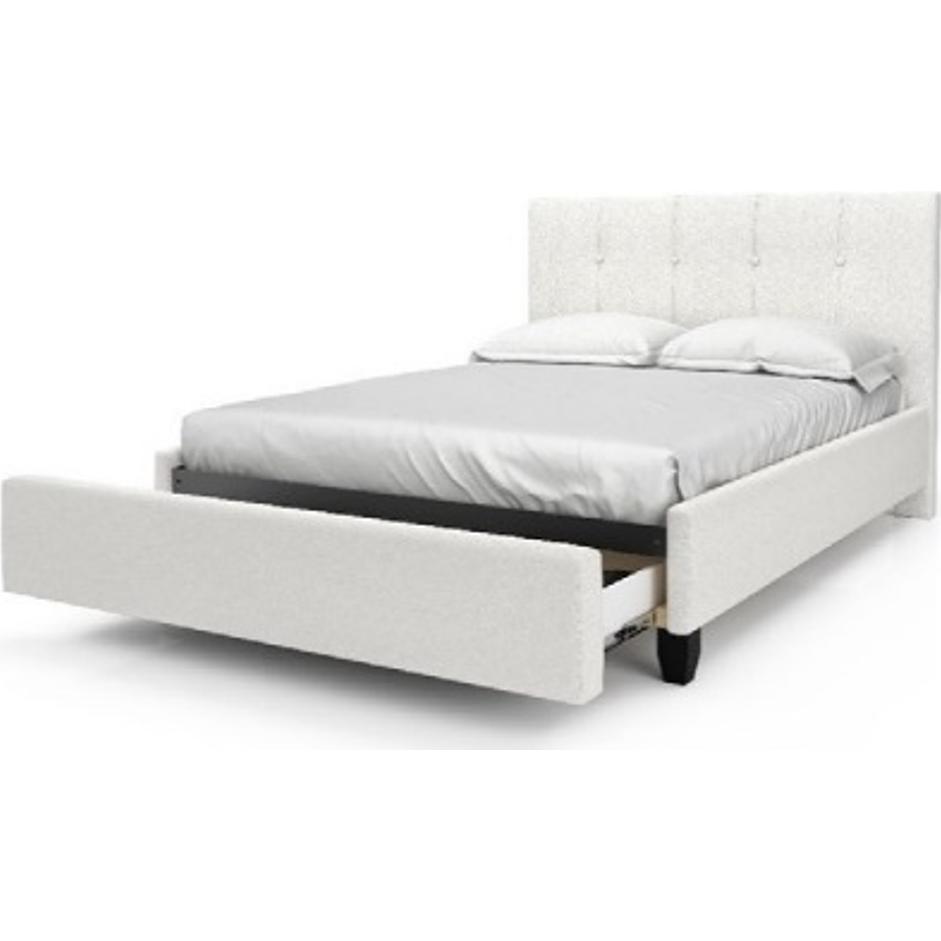 Julien Beaudoin Lyon Queen Upholstered Platform Bed Lyon HLY60+BKPDQ Queen Upholstered Platform Bed IMAGE 1