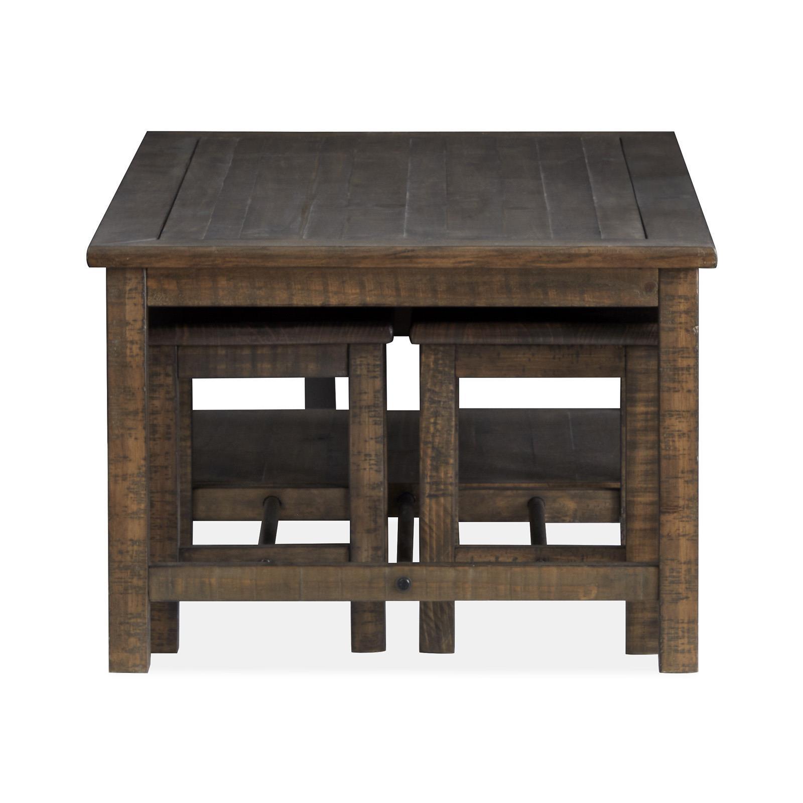 Magnussen Smithton T5537-43 Rectangular Cocktail Table with 2 Stools IMAGE 12