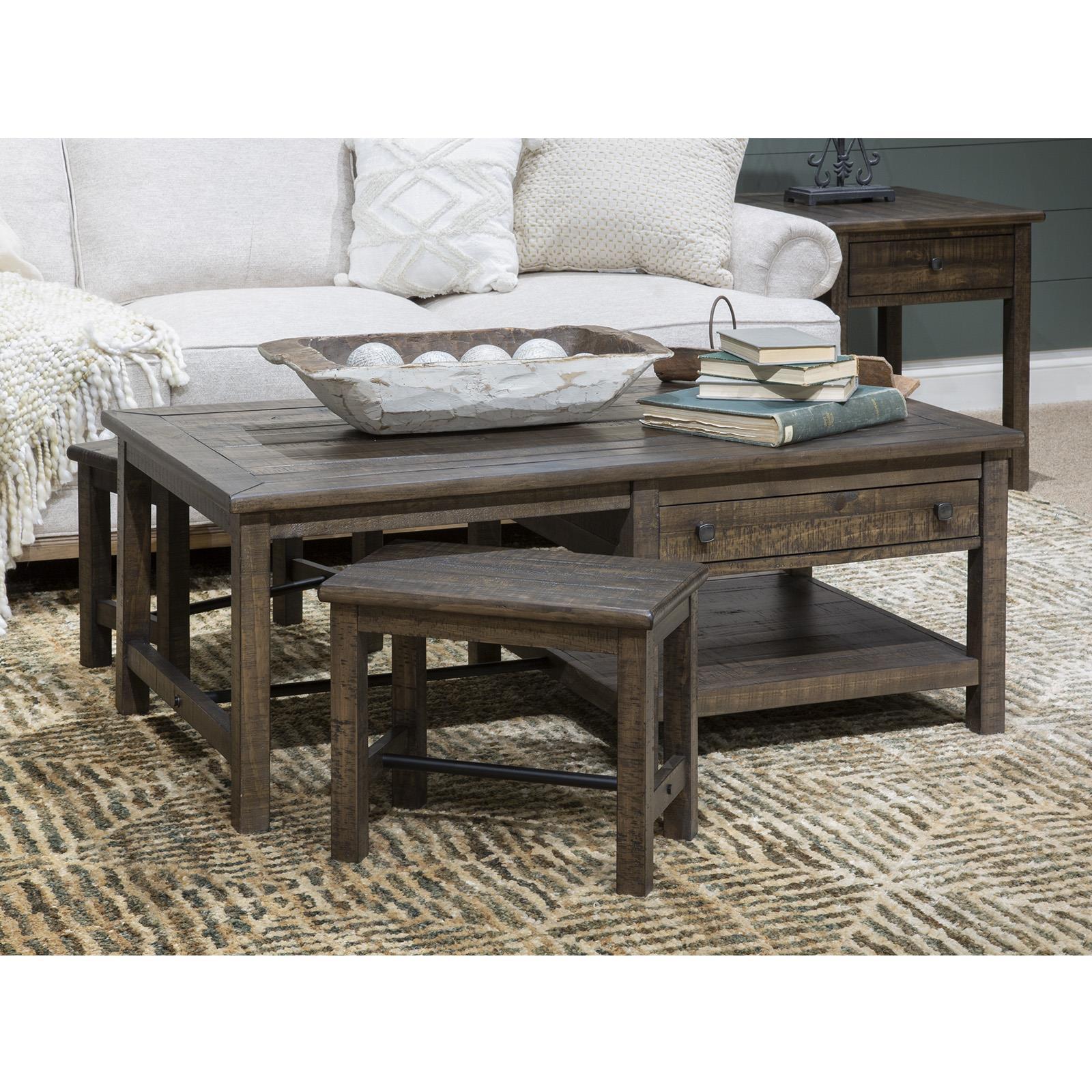 Magnussen Smithton T5537-43 Rectangular Cocktail Table with 2 Stools IMAGE 20