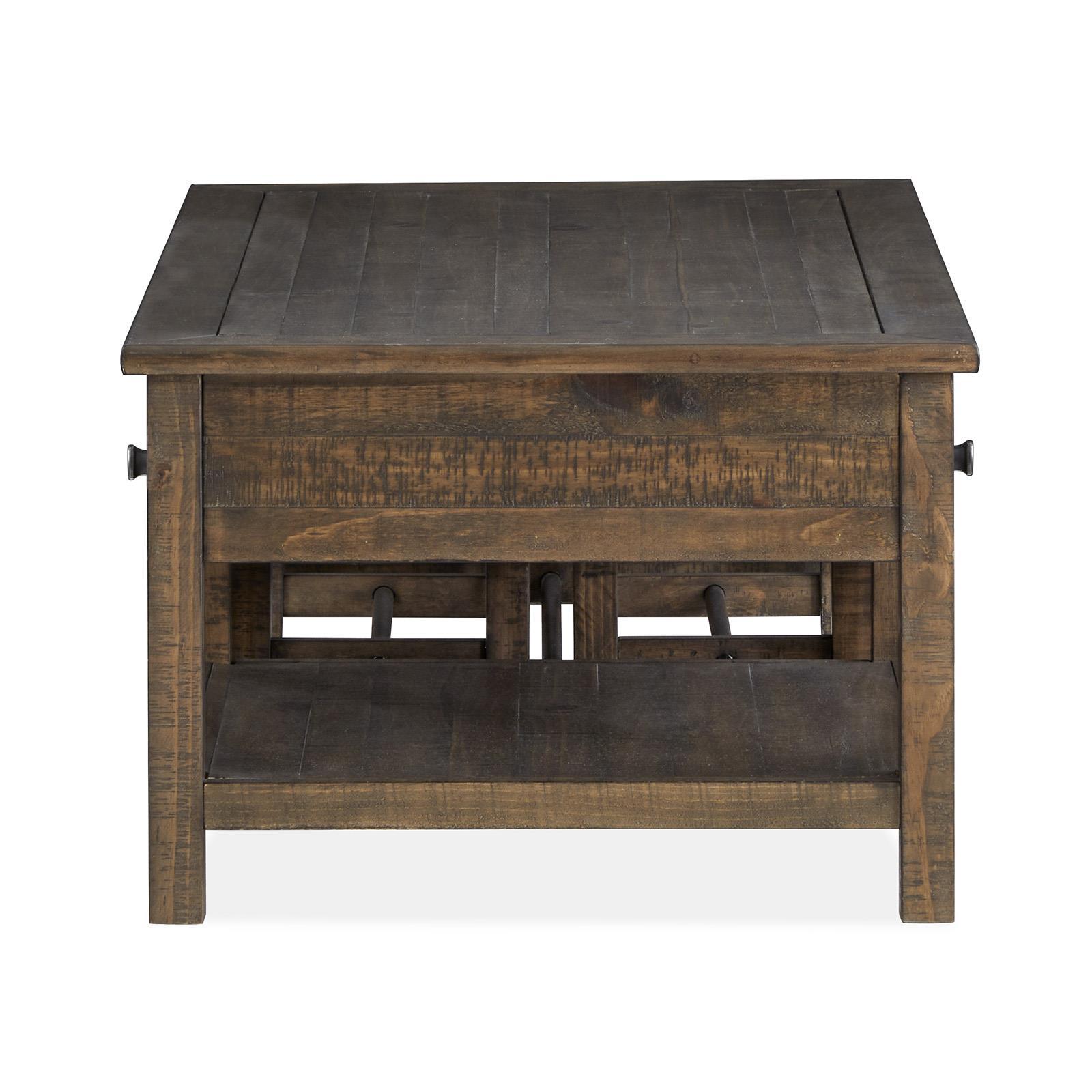 Magnussen Smithton T5537-43 Rectangular Cocktail Table with 2 Stools IMAGE 6
