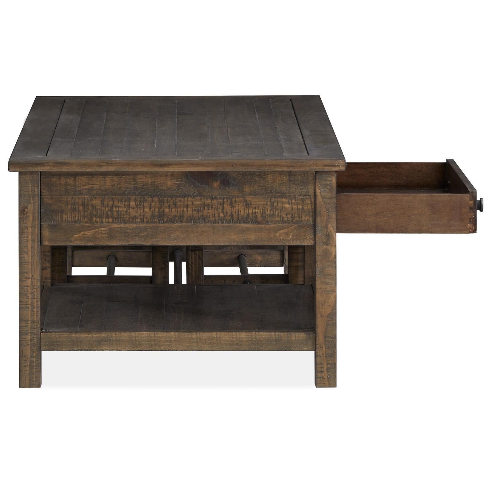 Magnussen Smithton T5537-43 Rectangular Cocktail Table with 2 Stools IMAGE 7