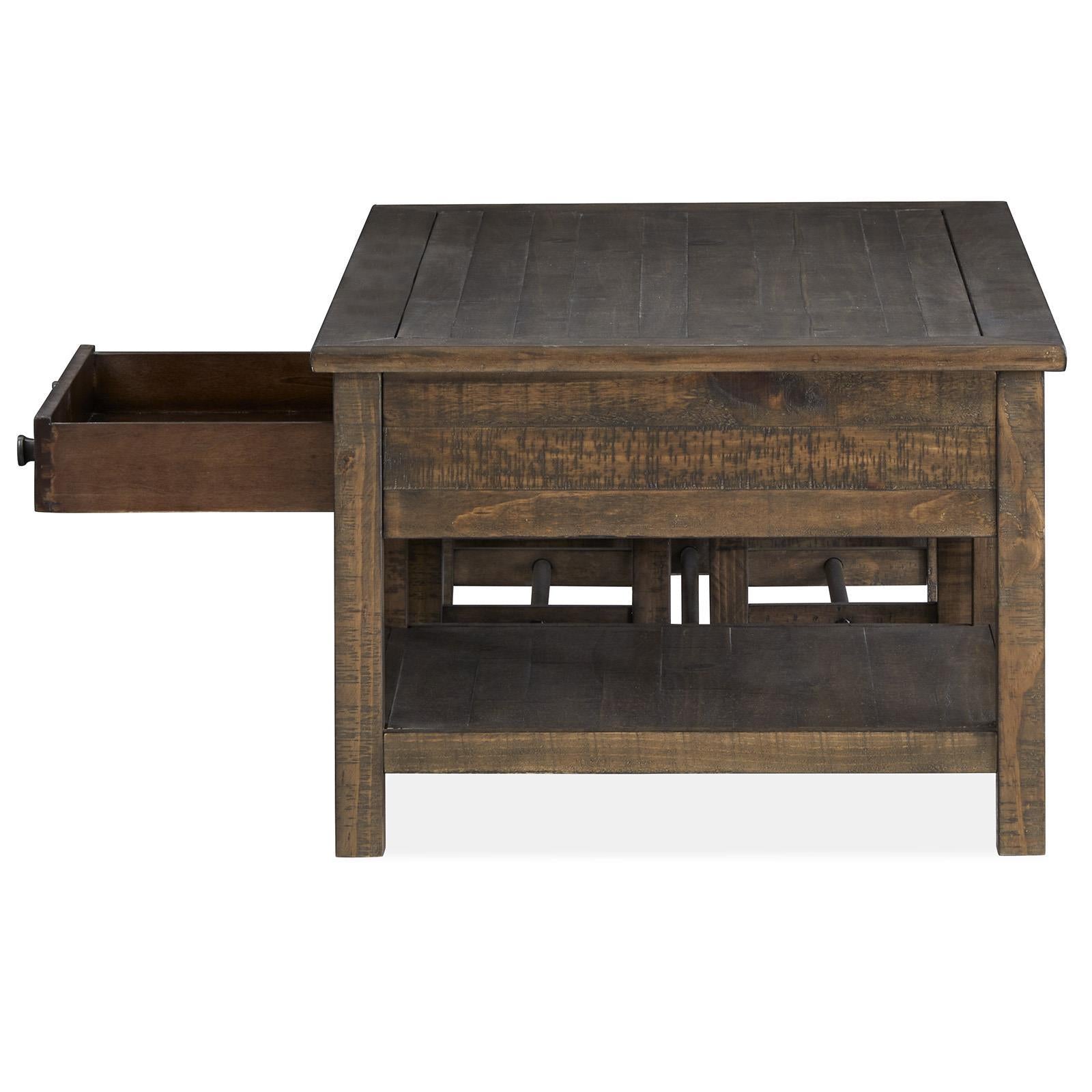 Magnussen Smithton T5537-43 Rectangular Cocktail Table with 2 Stools IMAGE 8
