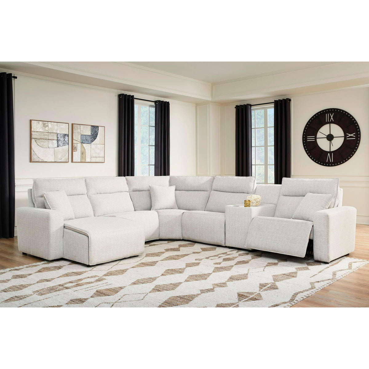 Signature Design by Ashley ModMax II 65907S19 6 pc Power Reclining Sectional with Chaise and Console IMAGE 2