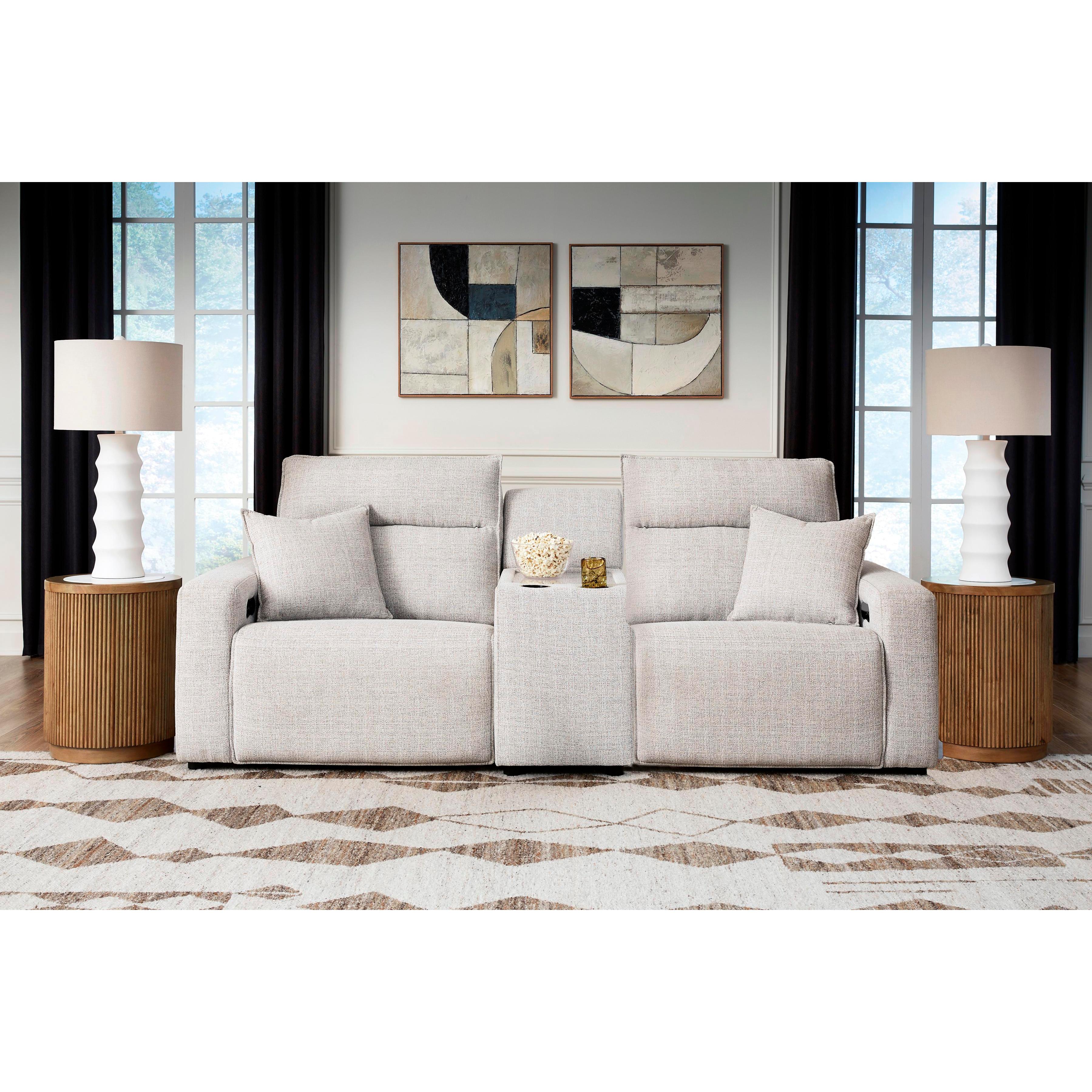 Signature Design by Ashley ModMax II 65907S3 3 pc Power Reclining Sectional with Console IMAGE 1