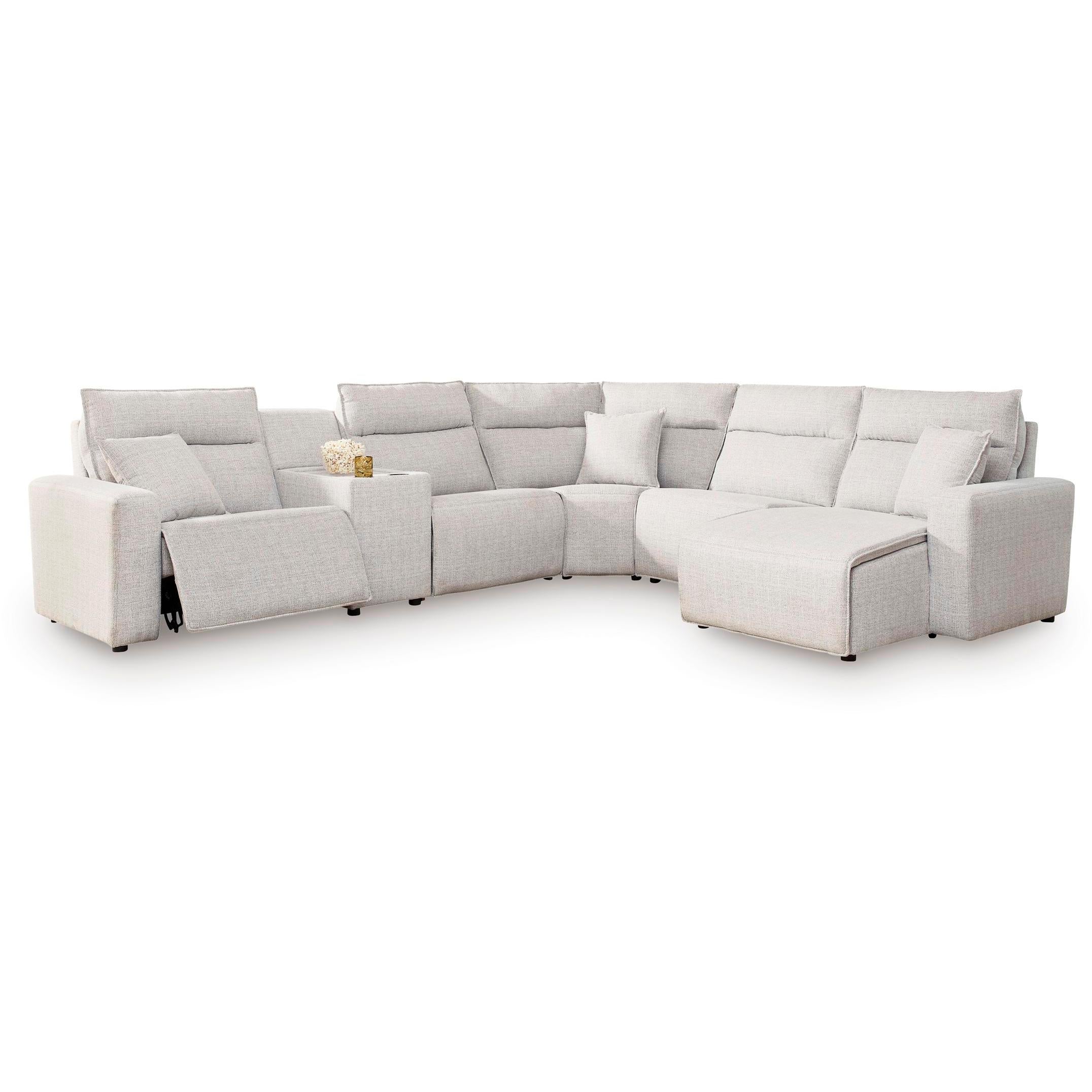 Signature Design by Ashley ModMax II 65907S6 6 pc Power Reclining Sectional with Chaise and Console IMAGE 1