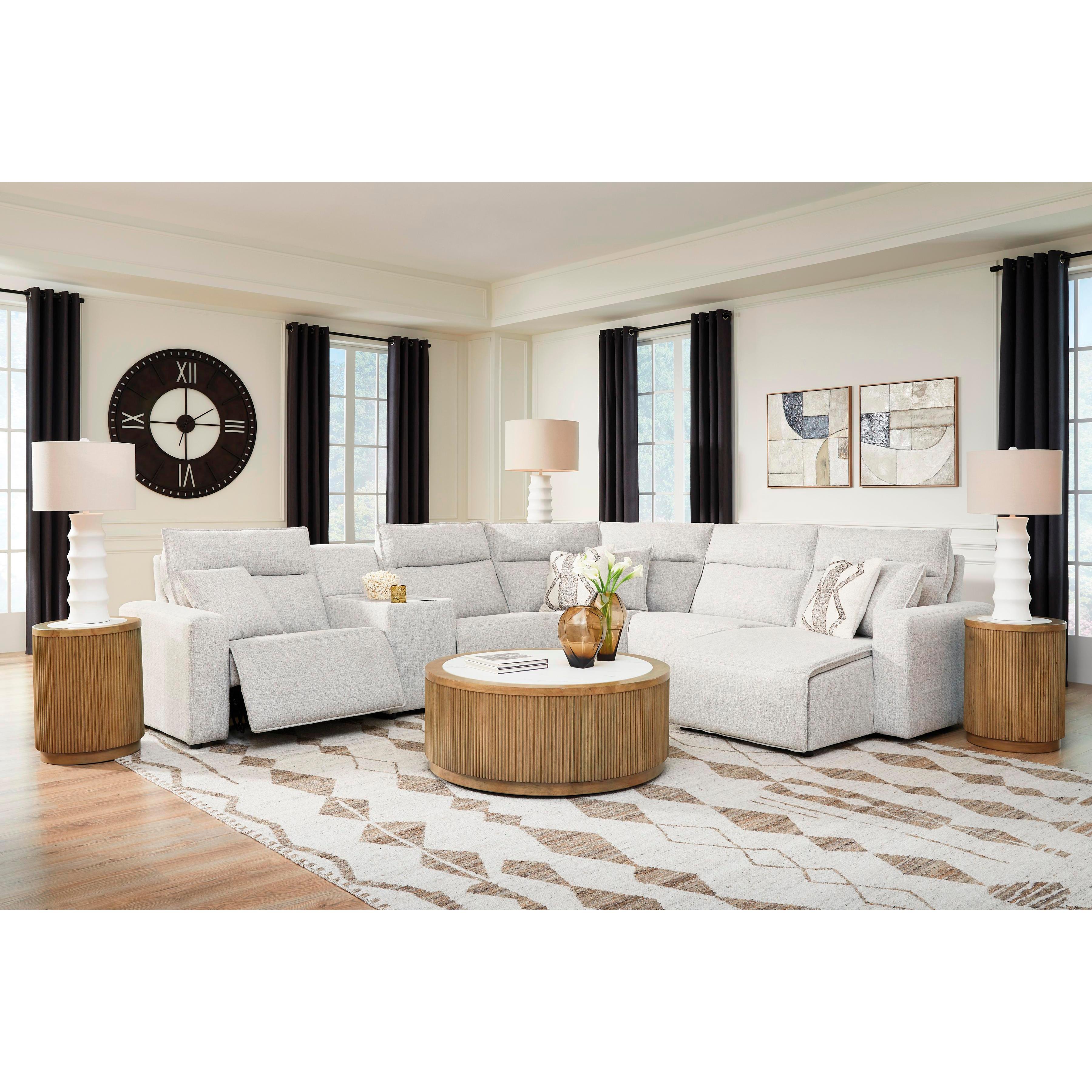 Signature Design by Ashley ModMax II 65907S6 6 pc Power Reclining Sectional with Chaise and Console IMAGE 4