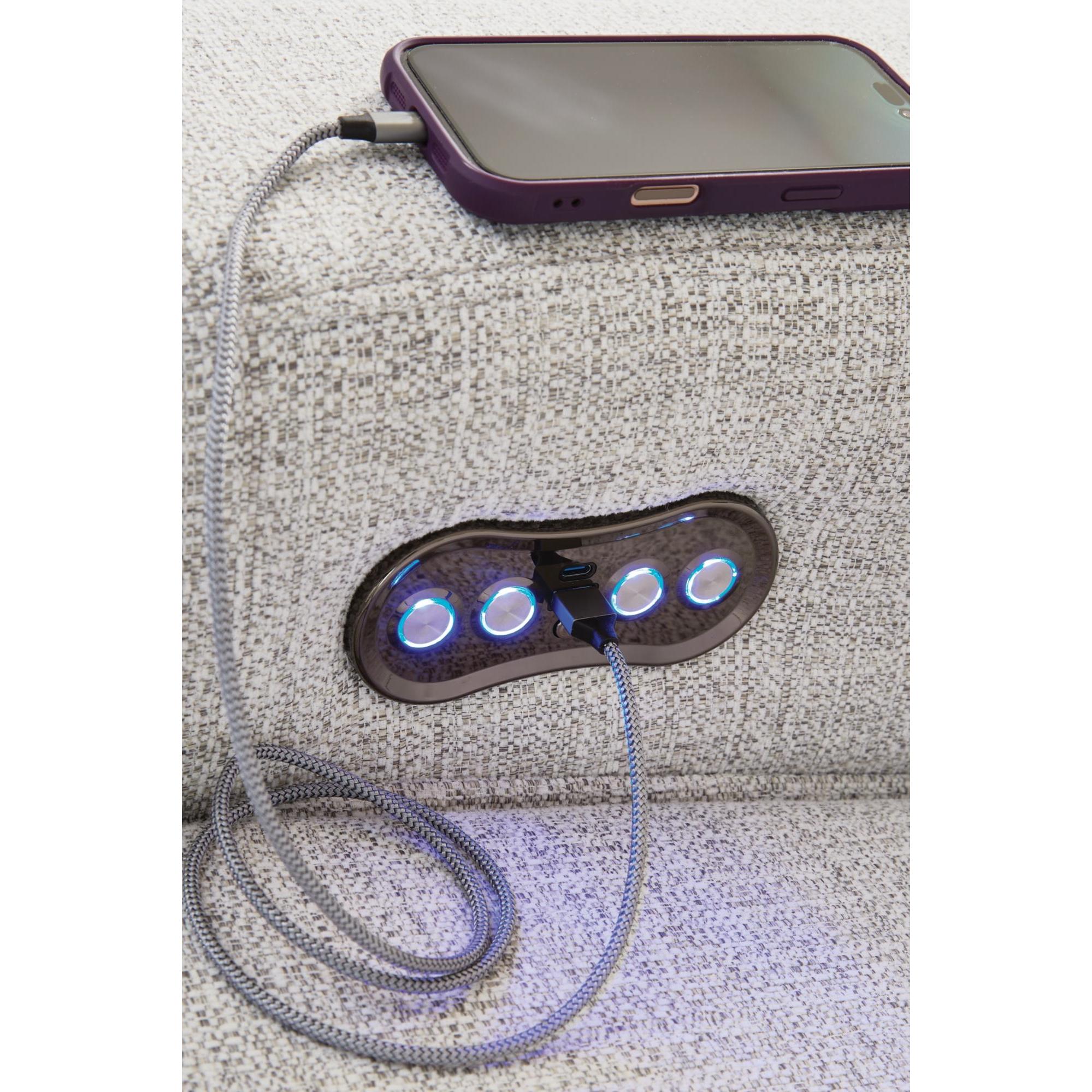 Signature Design by Ashley ModMax II 65907S7 7 pc Power Reclining Sectional with Chaise and Audio Consoles IMAGE 5