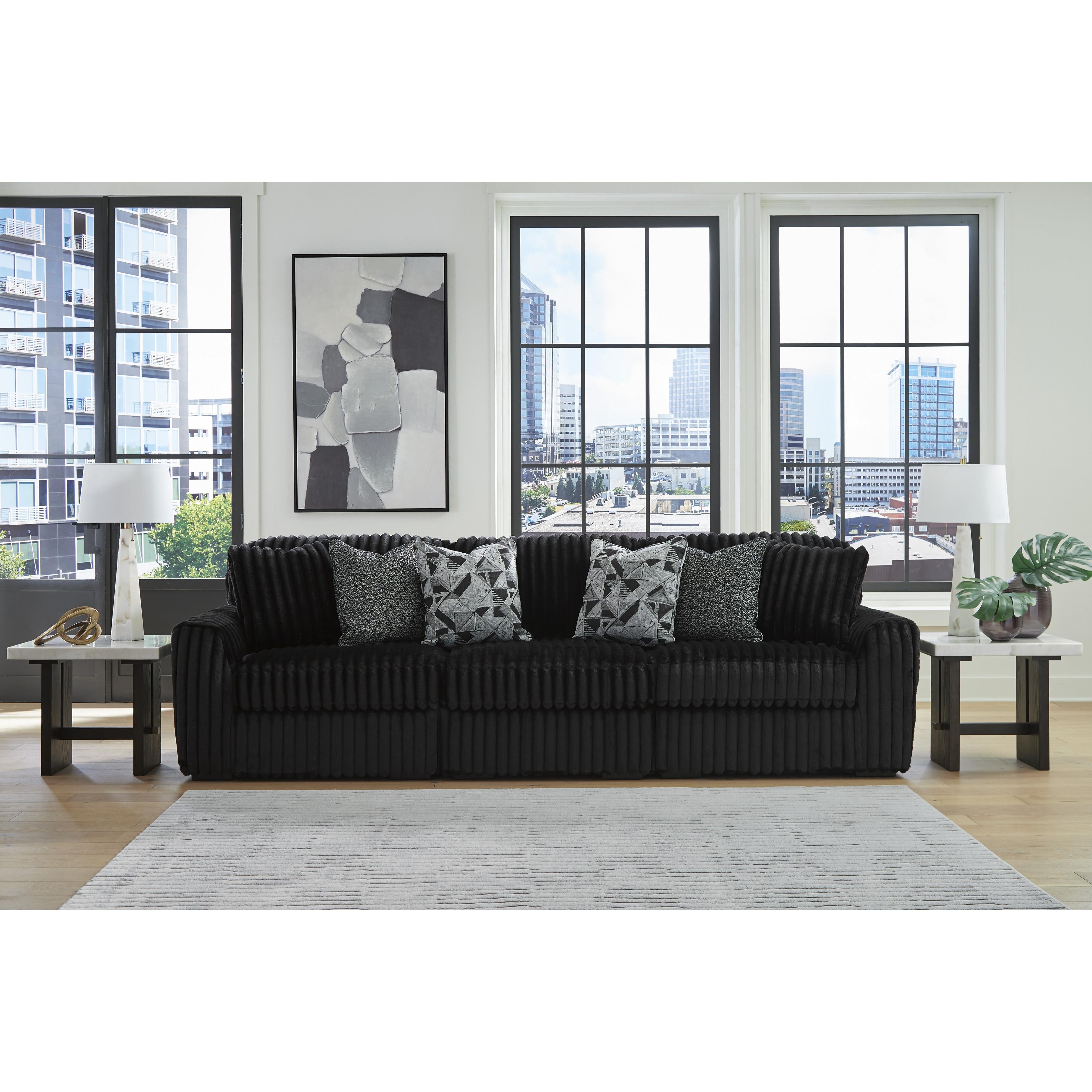 Signature Design by Ashley Midnight-Madness 98103S12 3 pc Sectional Sofa IMAGE 1