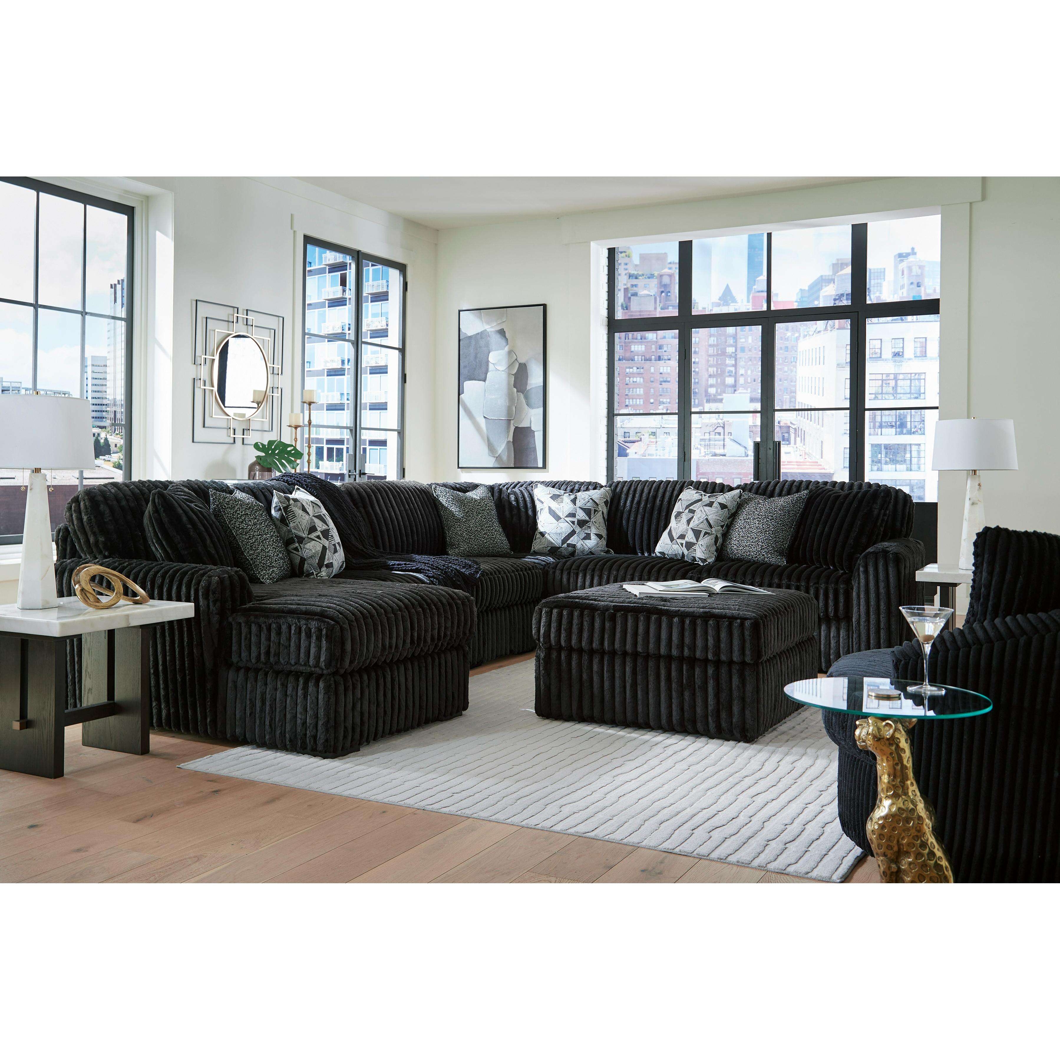 Signature Design by Ashley Midnight-Madness 98103S23 6 pc Sectional with Chaise IMAGE 6