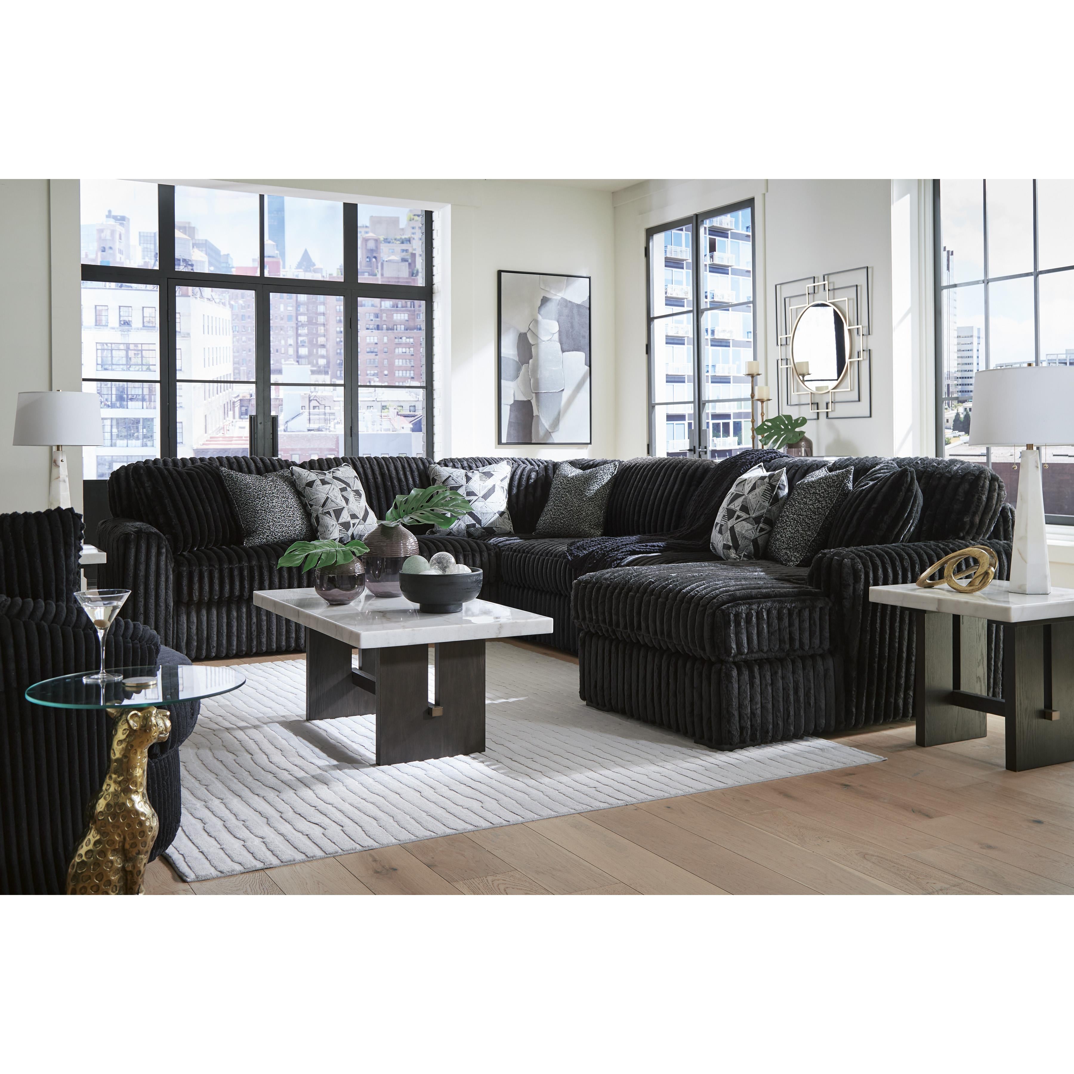 Signature Design by Ashley Midnight-Madness 98103S24 6 pc Sectional with Chaise IMAGE 4