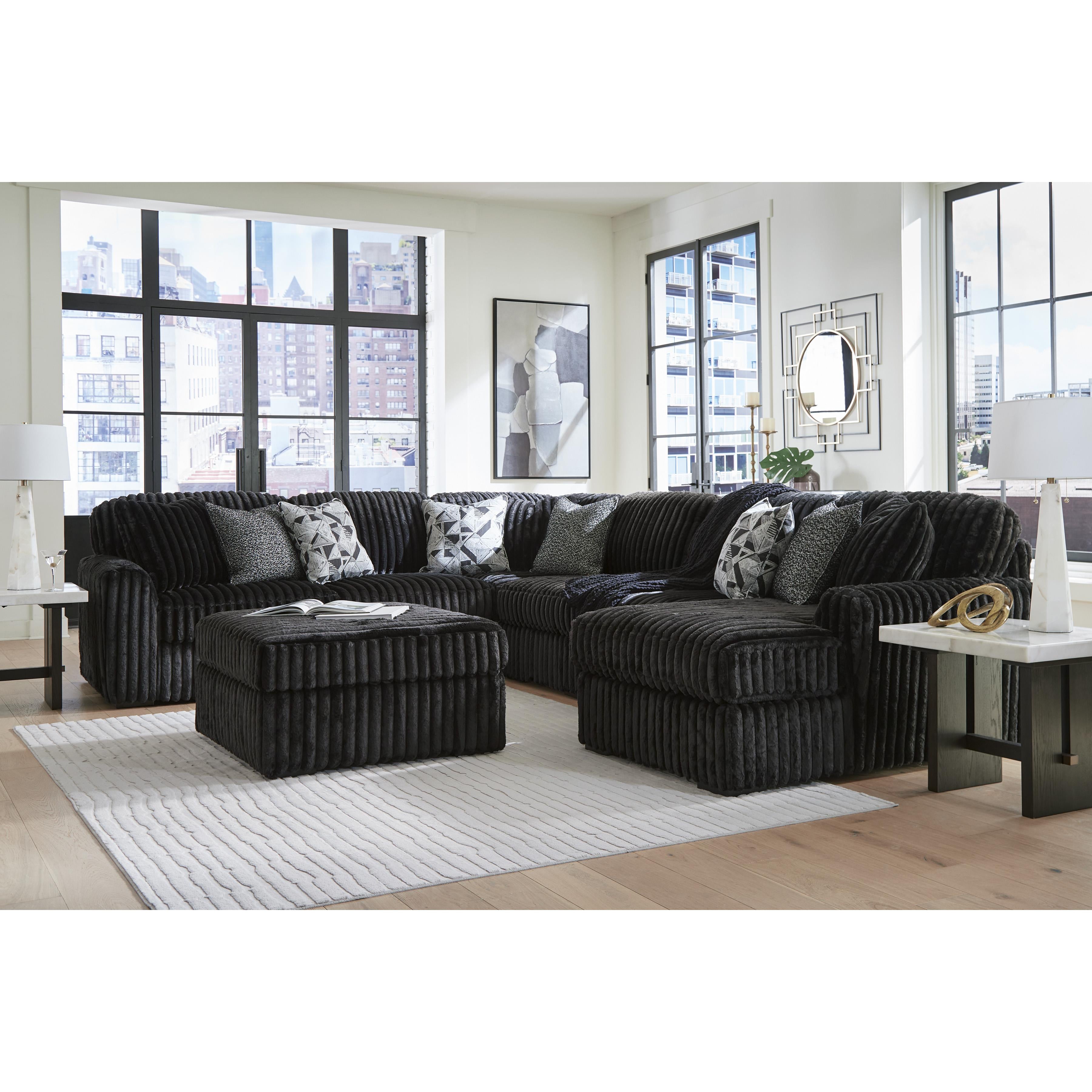 Signature Design by Ashley Midnight-Madness 98103S24 6 pc Sectional with Chaise IMAGE 5