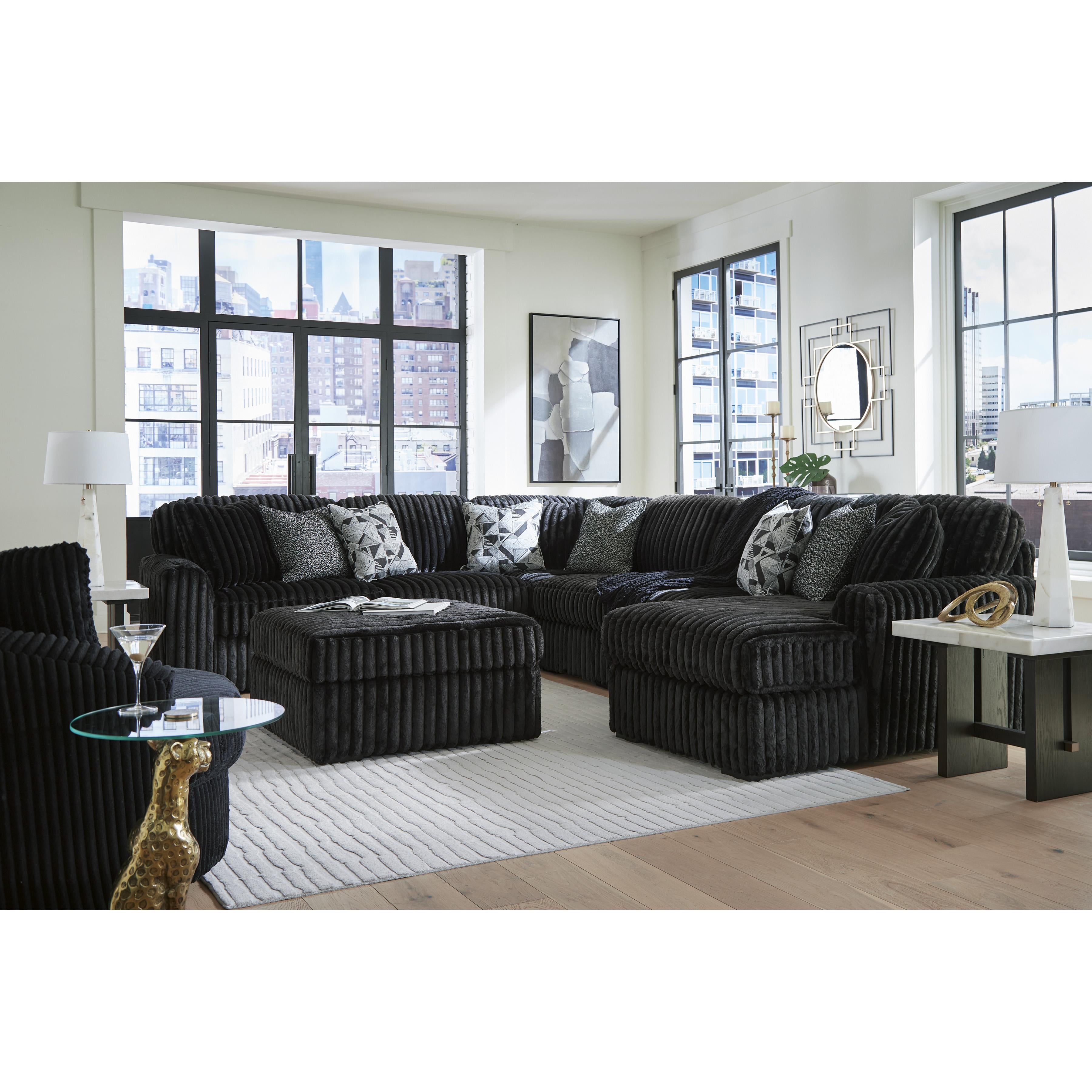 Signature Design by Ashley Midnight-Madness 98103S24 6 pc Sectional with Chaise IMAGE 6