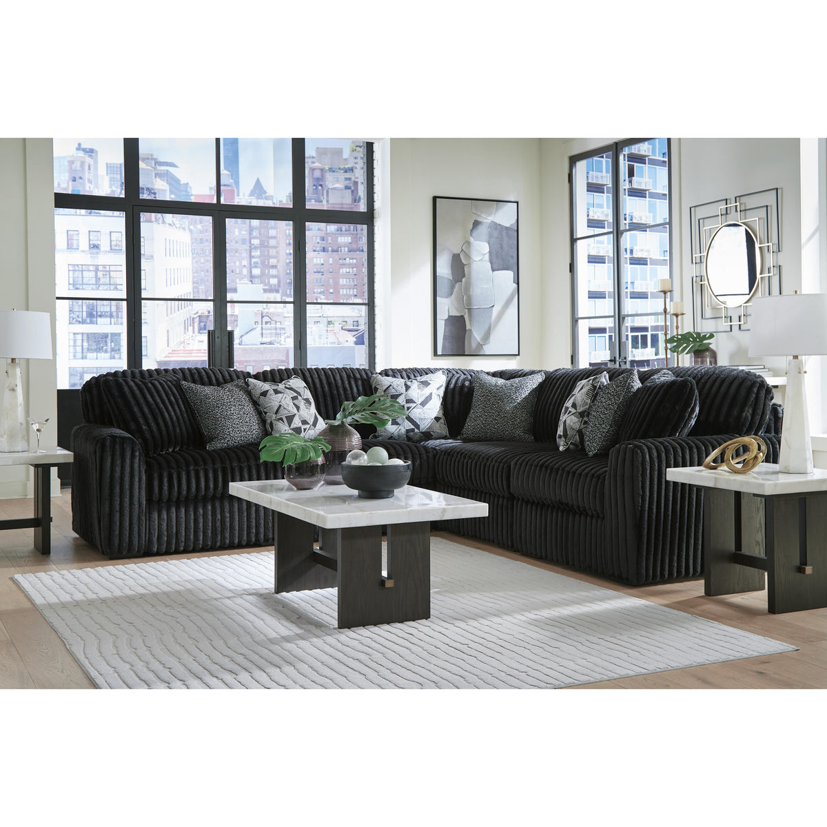Signature Design by Ashley Midnight-Madness 98103S26 5 pc Sectional IMAGE 3