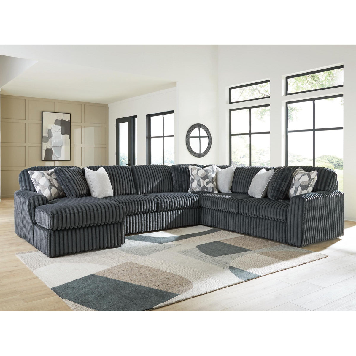 Signature Design by Ashley Midnight-Madness 98105S1 4 pc Sectional with Chaise IMAGE 2