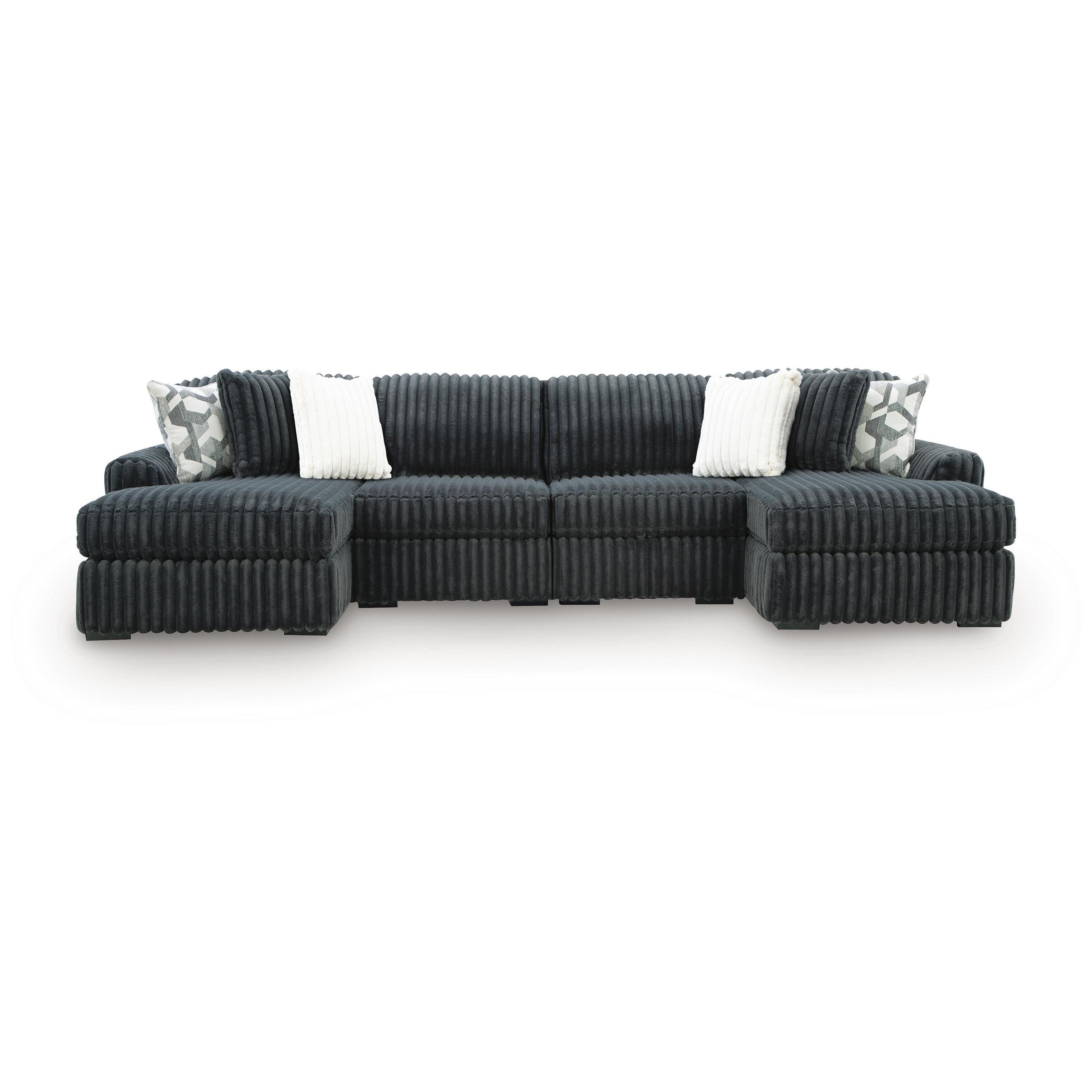 Signature Design by Ashley Midnight-Madness 98105S19 4 pc Double Chaise Sectional IMAGE 1