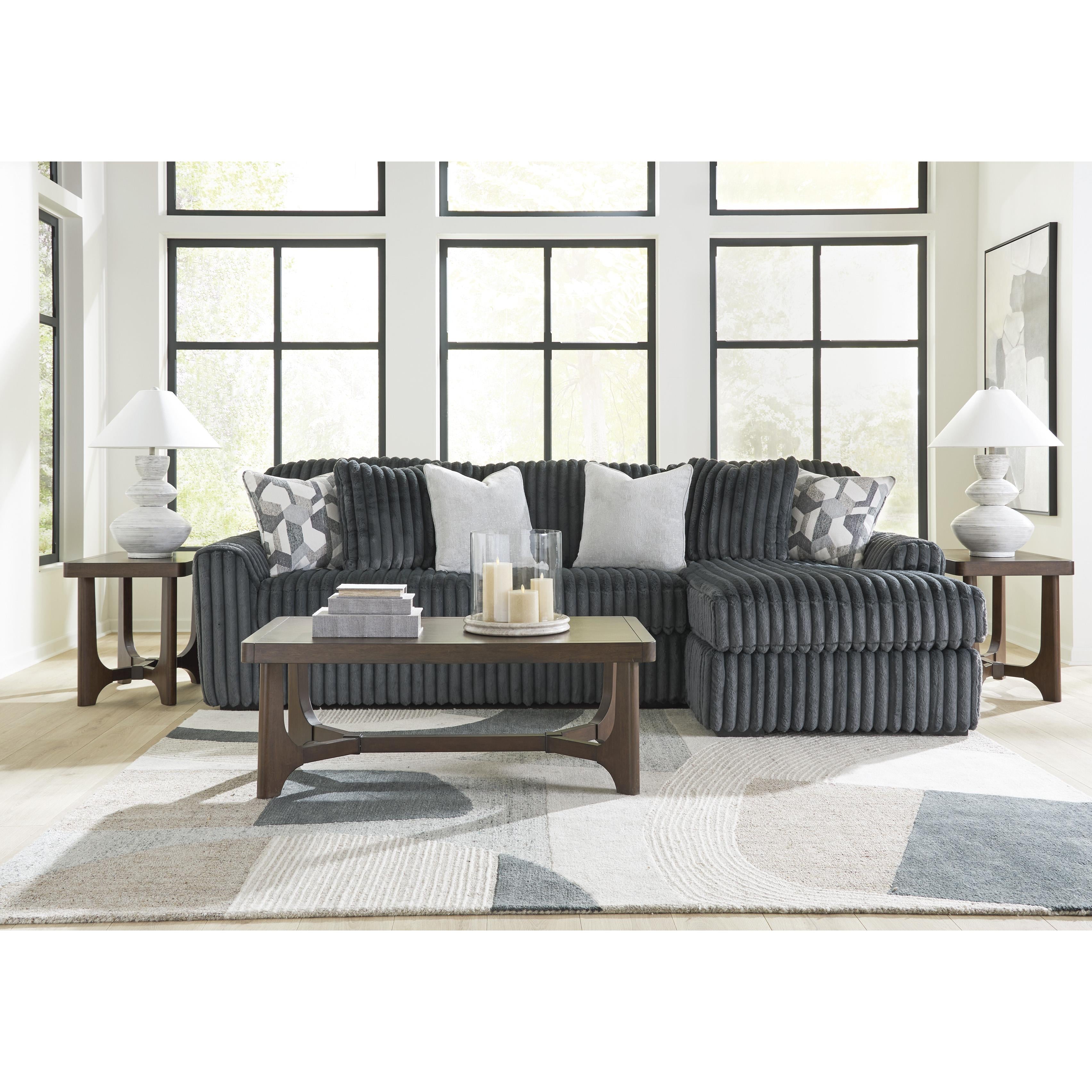 Signature Design by Ashley Midnight-Madness 98105S3 2 pc Sectional Sofa Chaise IMAGE 3