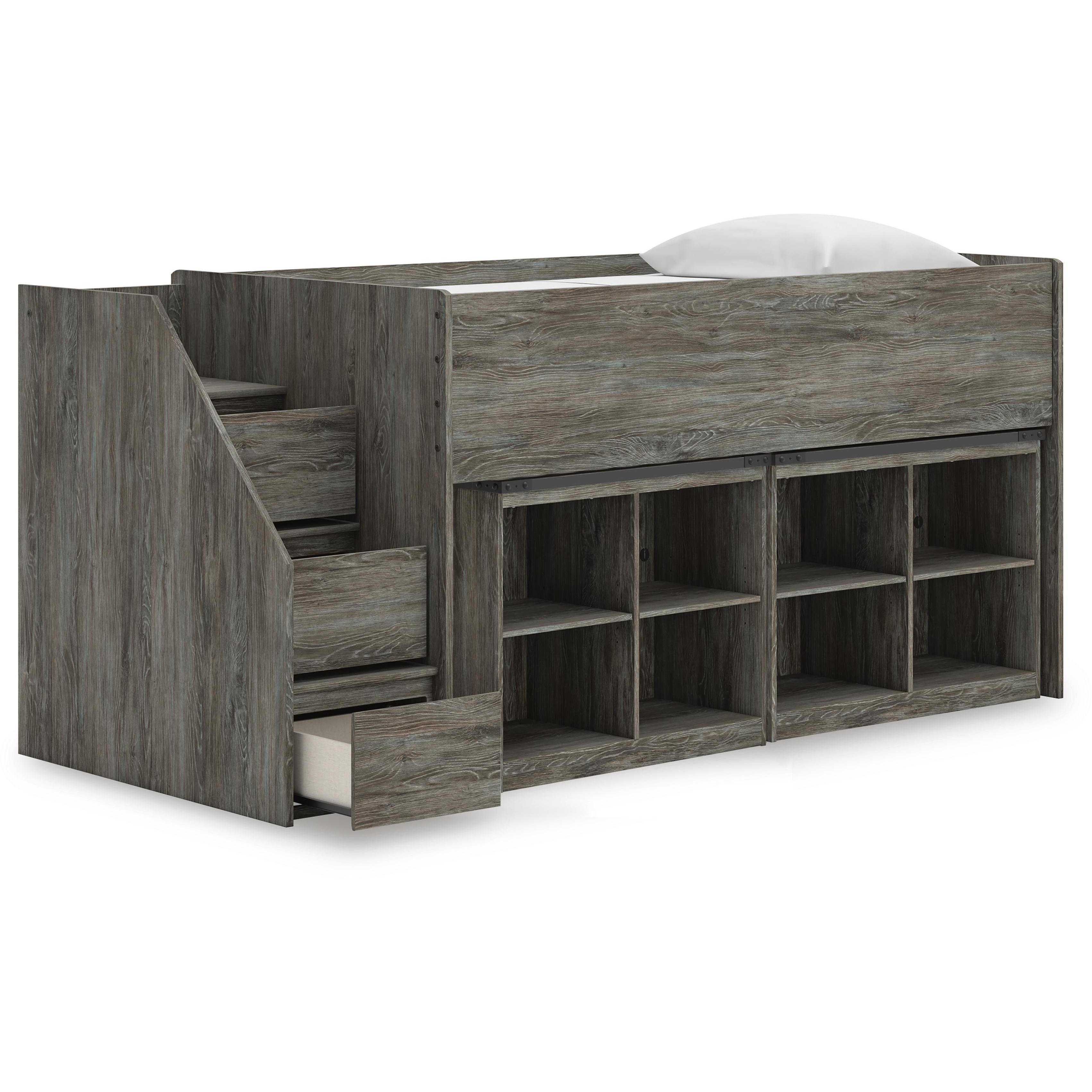Signature Design by Ashley Frandern B4480B25 Twin Loft Bed with Bookcase Storage IMAGE 2
