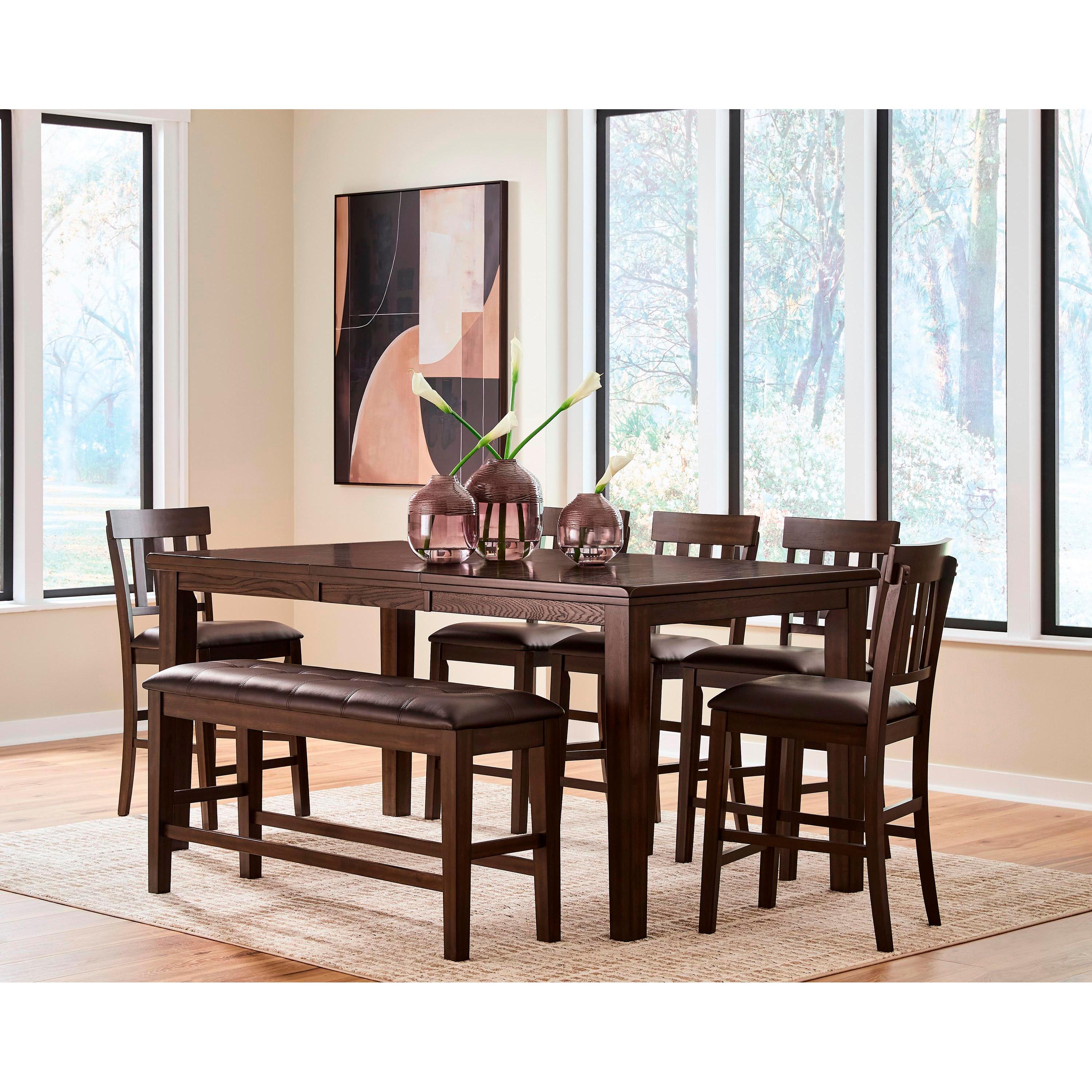 Signature Design by Ashley Haddigan D596-32 Dining Room Counter Butterfly Extension Table IMAGE 11