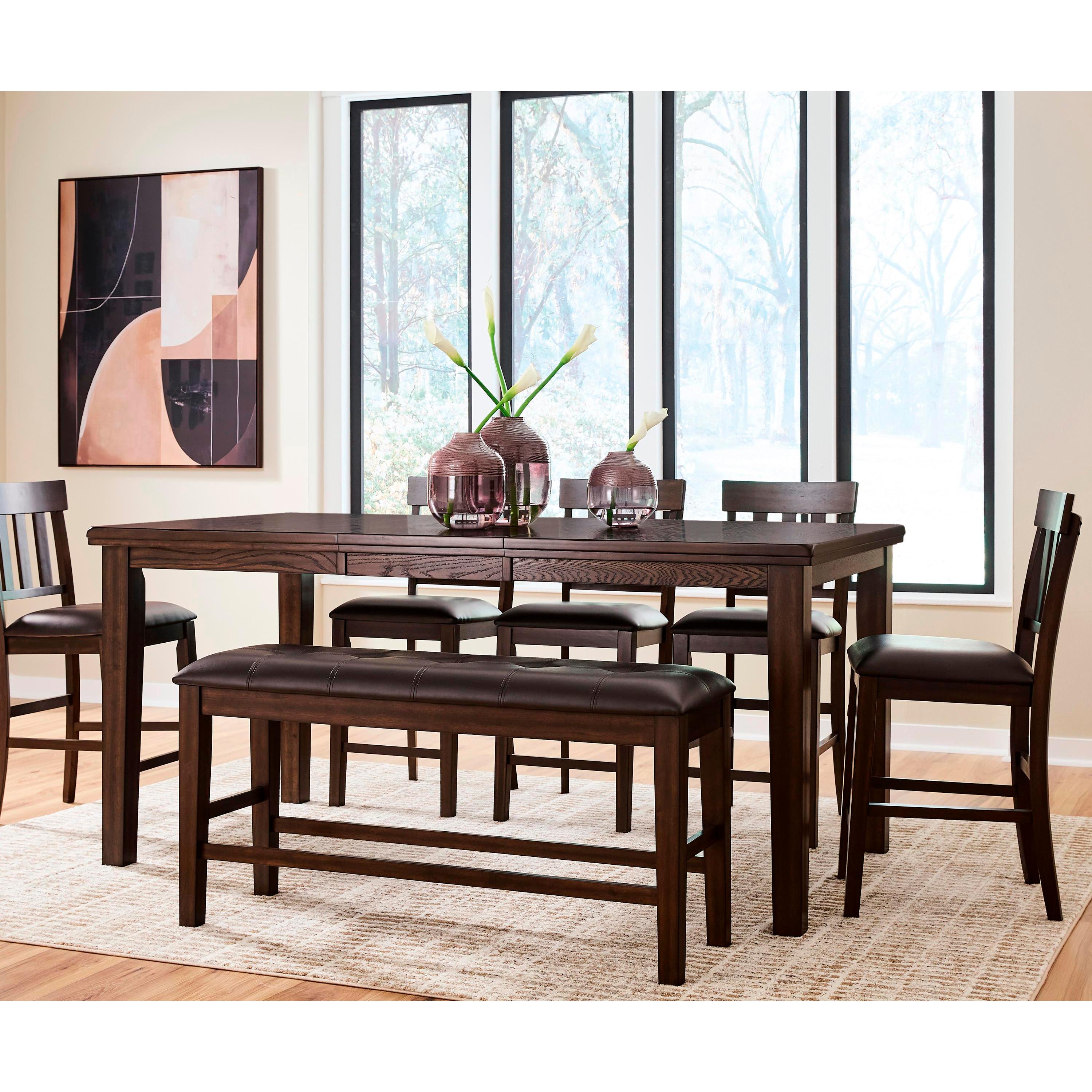 Signature Design by Ashley Haddigan D596-32 Dining Room Counter Butterfly Extension Table IMAGE 14