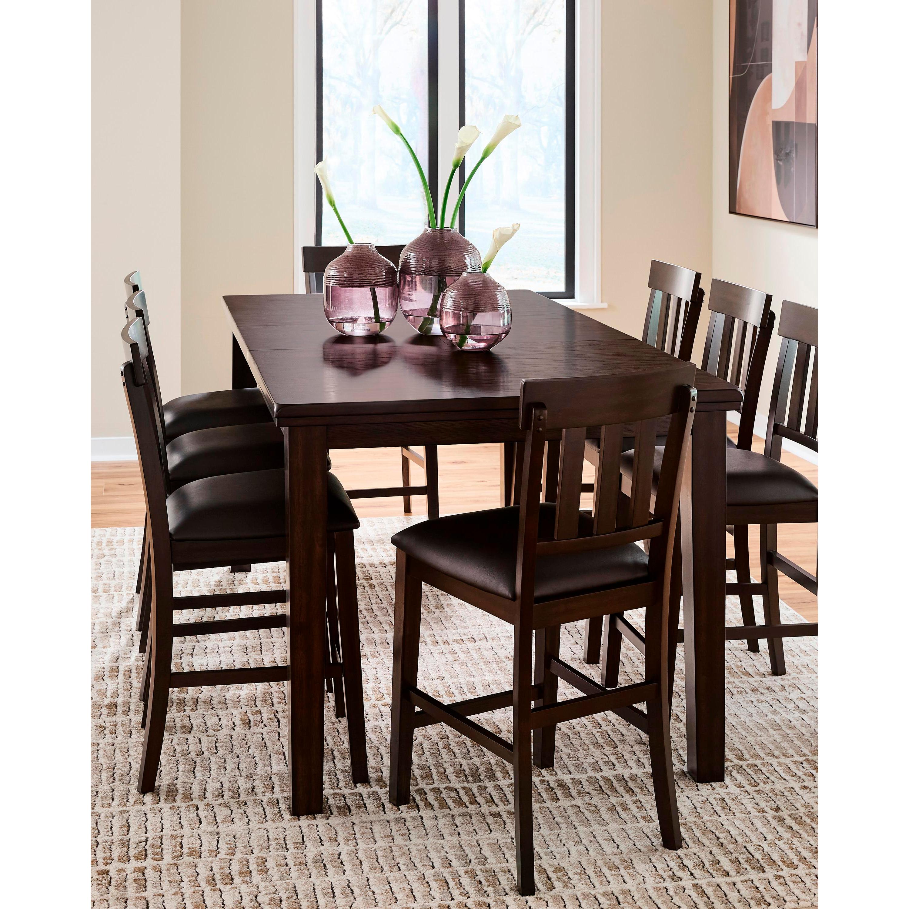 Signature Design by Ashley Haddigan D596-32 Dining Room Counter Butterfly Extension Table IMAGE 8