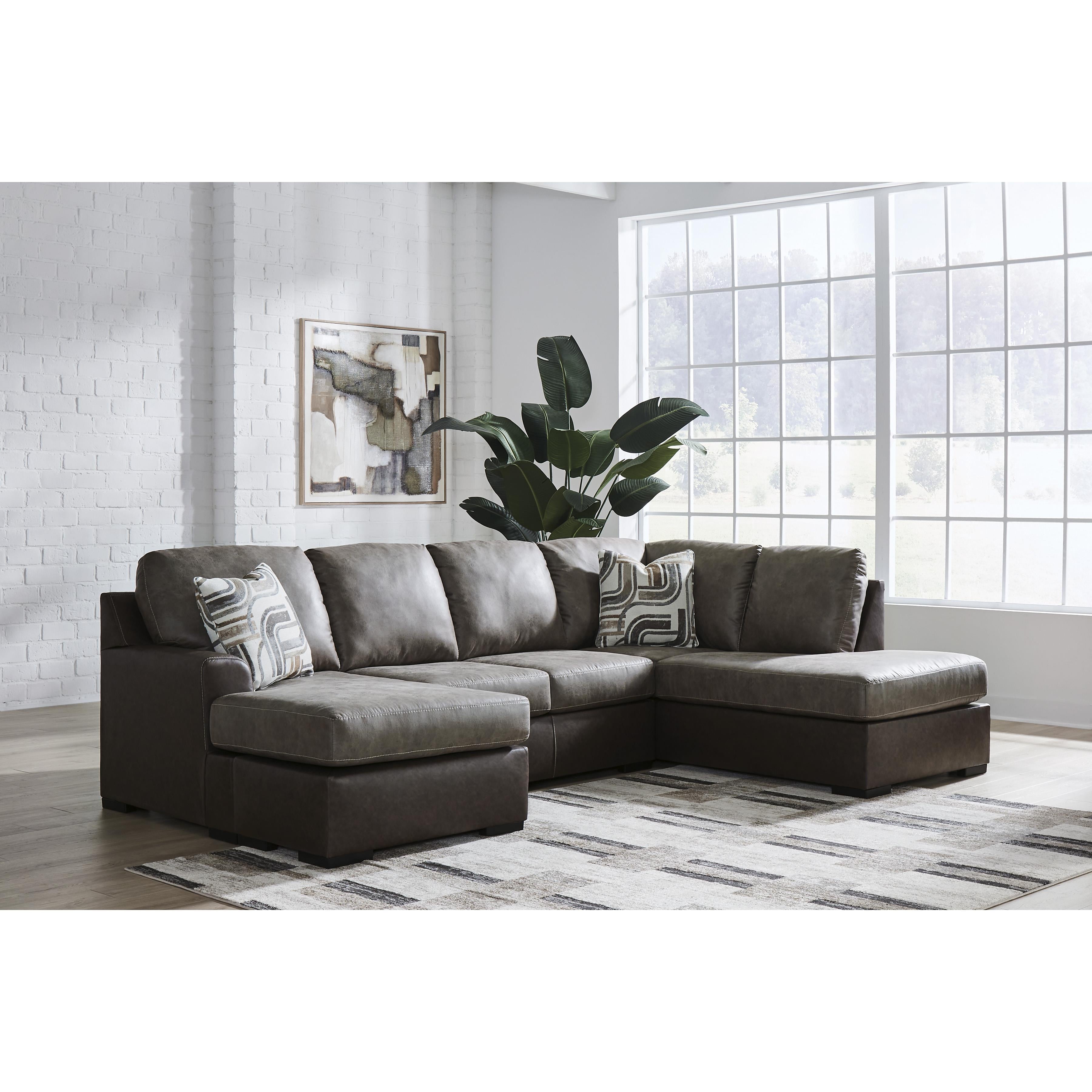 Signature Design by Ashley Castille Way PC62703S5 2 pc Sleeper Sectional with Chaise IMAGE 2