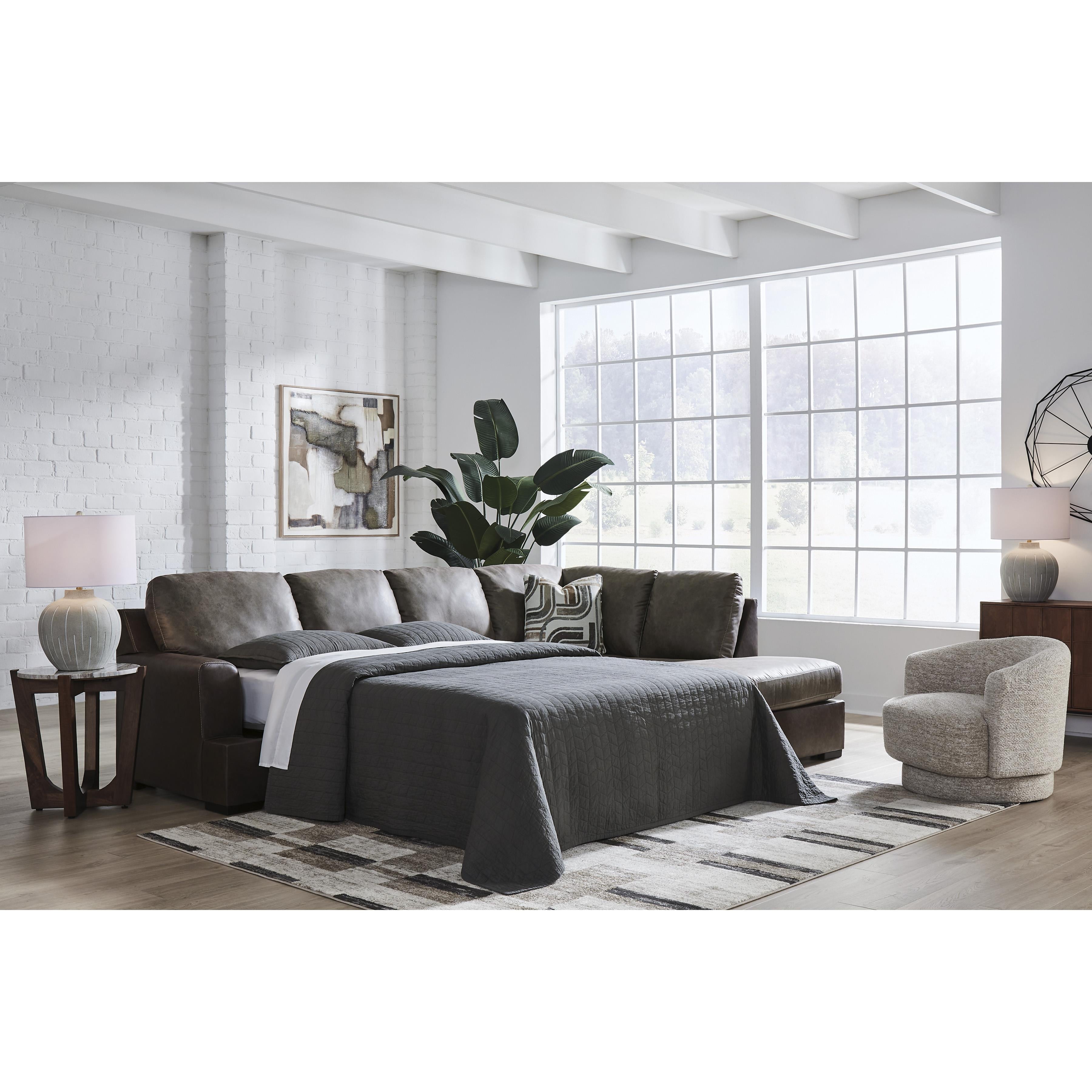 Signature Design by Ashley Castille Way PC62703S5 2 pc Sleeper Sectional with Chaise IMAGE 3
