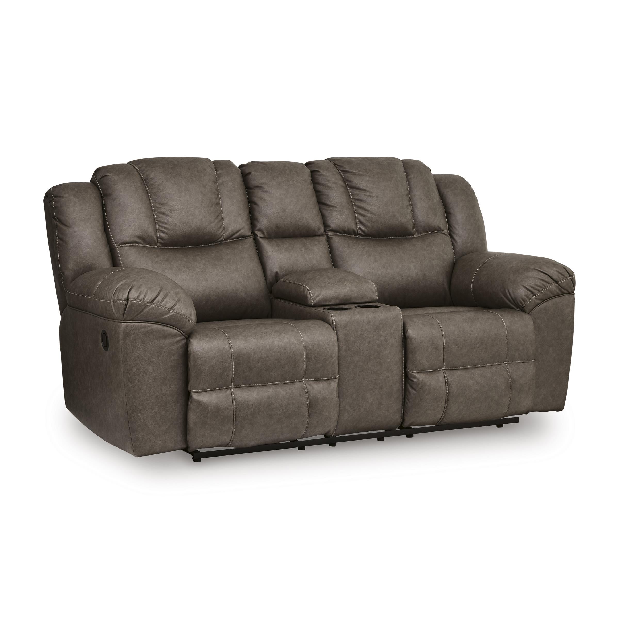 Signature Design by Ashley Lowilla PC6450694 Double Reclining Loveseat with Console IMAGE 1