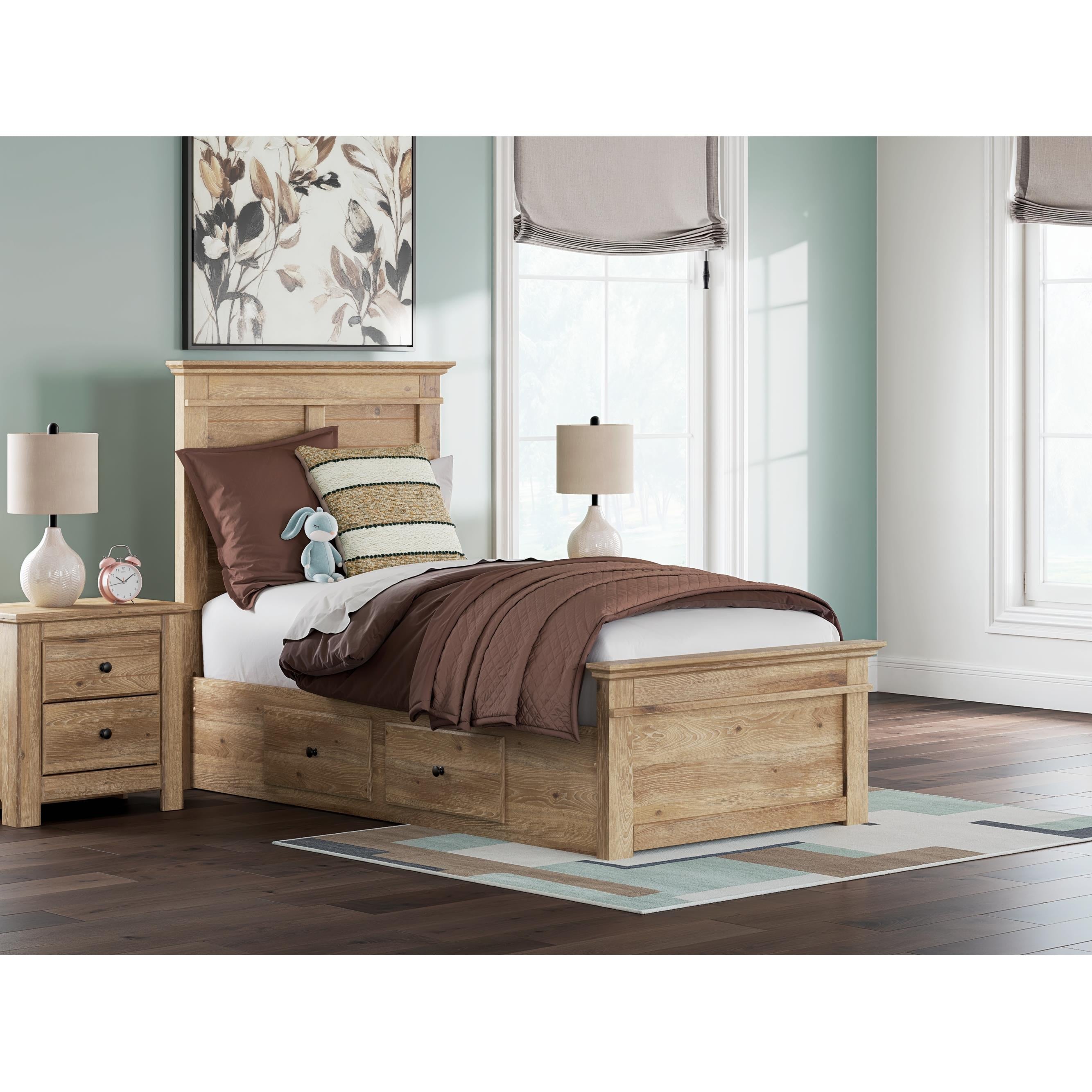 Signature Design by Ashley Makidern PCB1170B26 Twin Panel Storage Bed IMAGE 2
